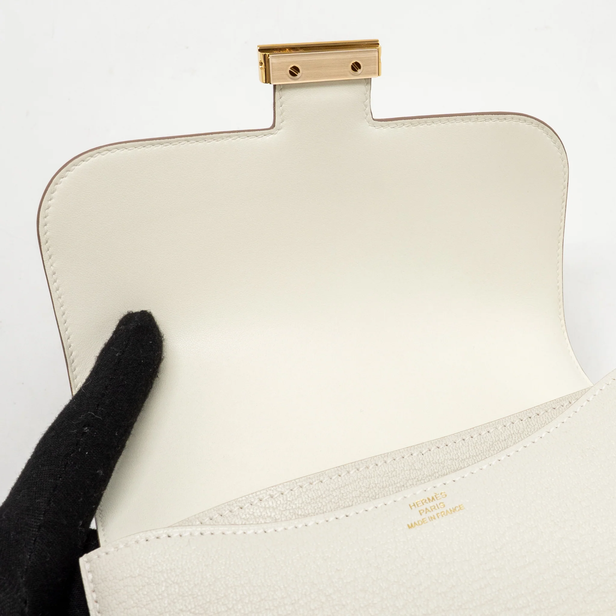 Hermes Mini constance Chevre Mysore Mushroom GHW stamp B - Image 15