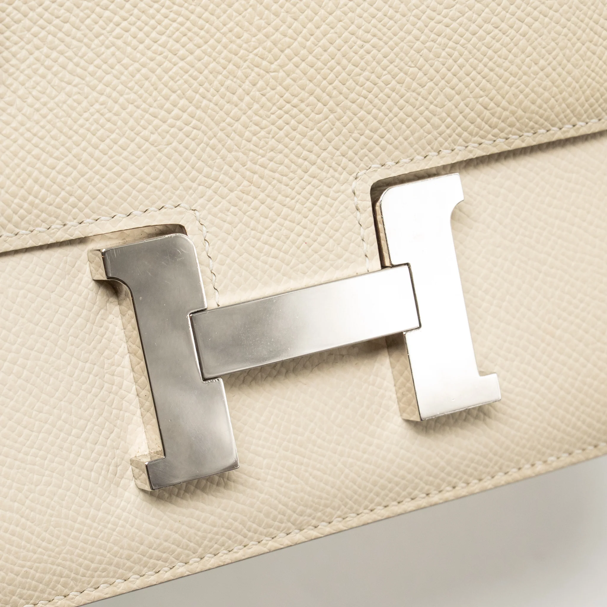 Hermes Mini Constance epsom craie SHW stamp U - Image 14