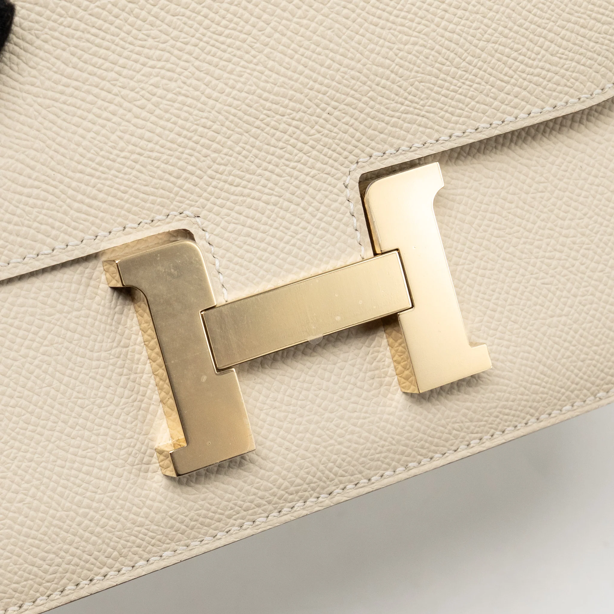 Hermes Mini Constance Epsom craie LGHW Stamp W - Image 12