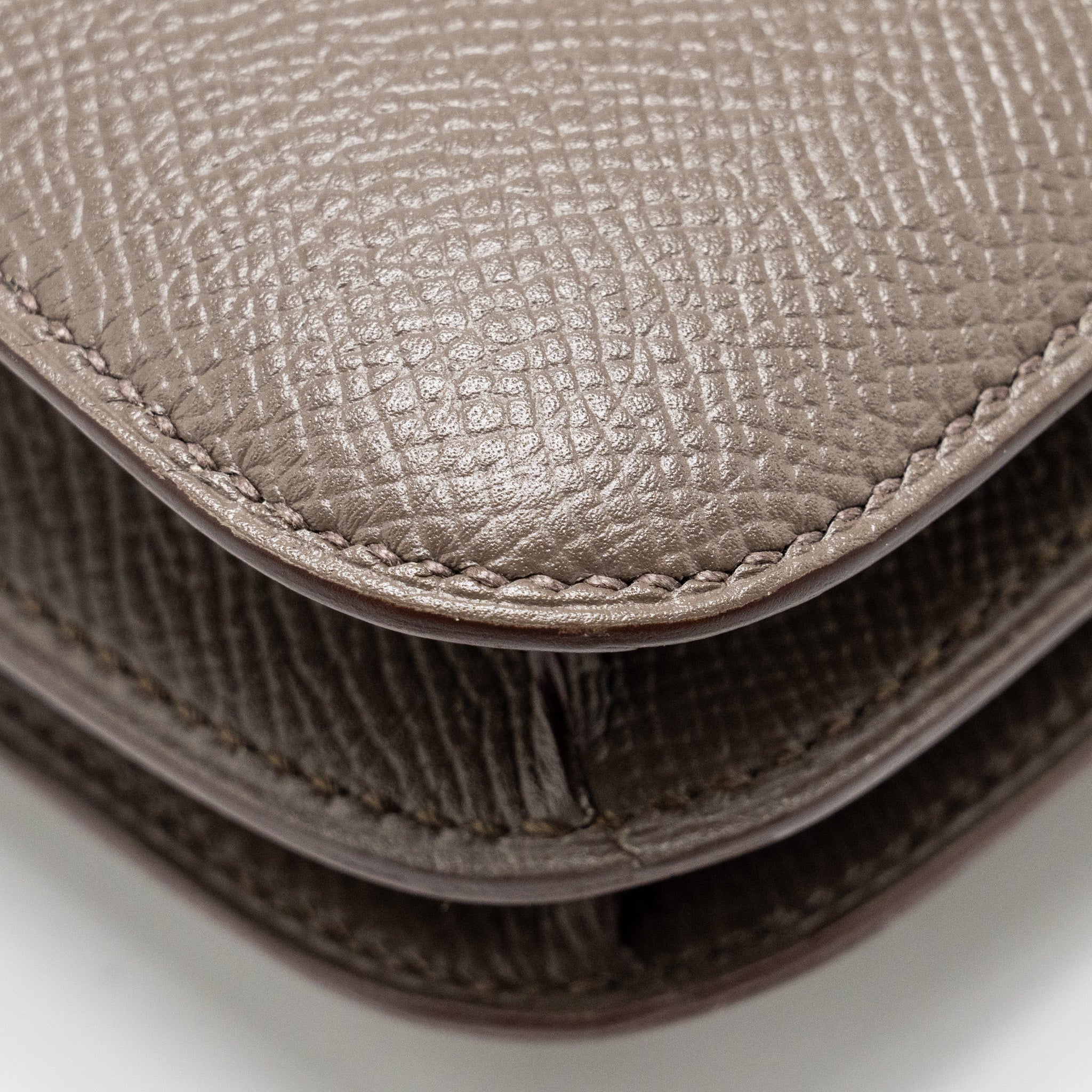 Hermes Mini Constance Epsom Gris Etain RGHW Stamp C - Image 11