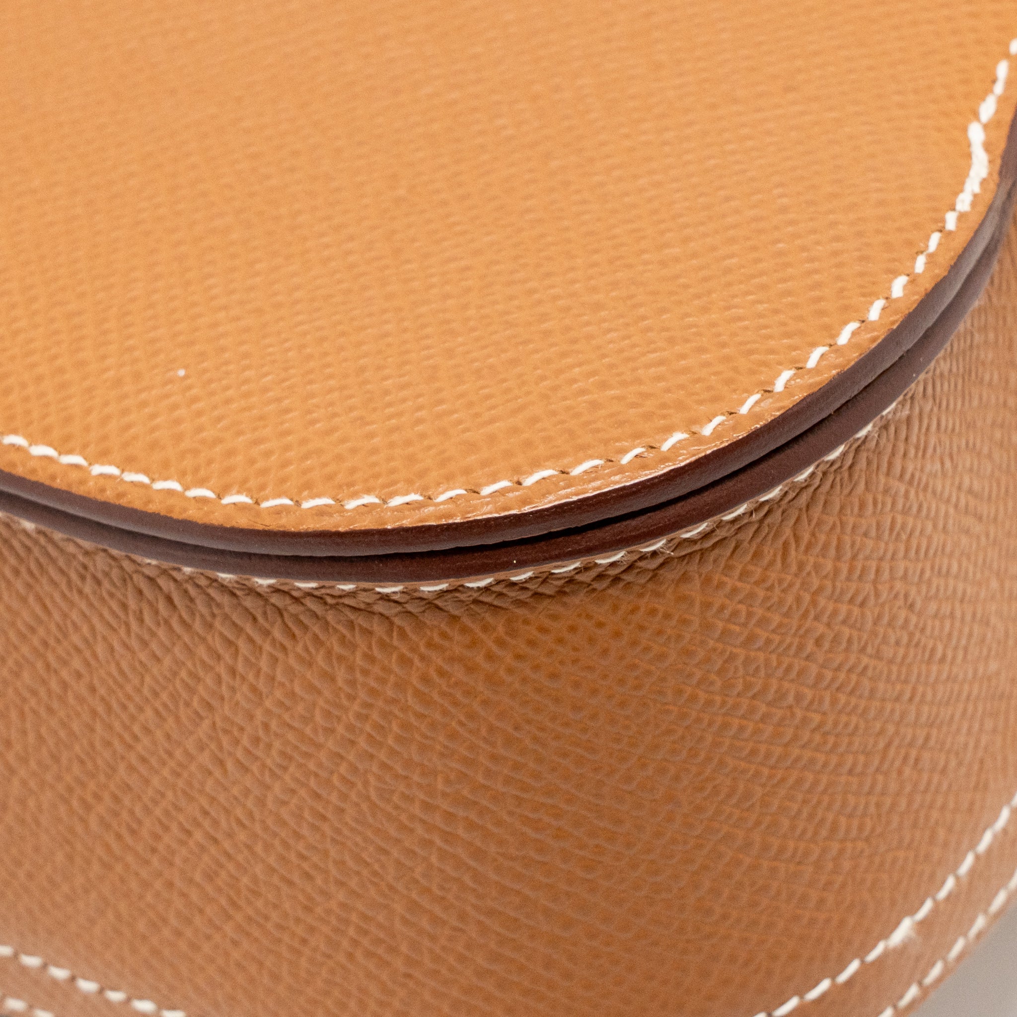 Hermes Mini DELLA CAVALLERIA Epsom Gold GHW Stamp U - Image 11