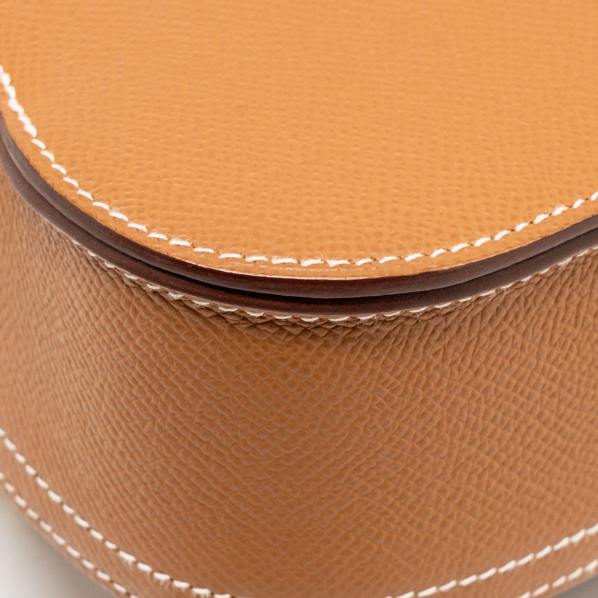 Hermes Mini DELLA CAVALLERIA Epsom Gold GHW Stamp U - Image 12