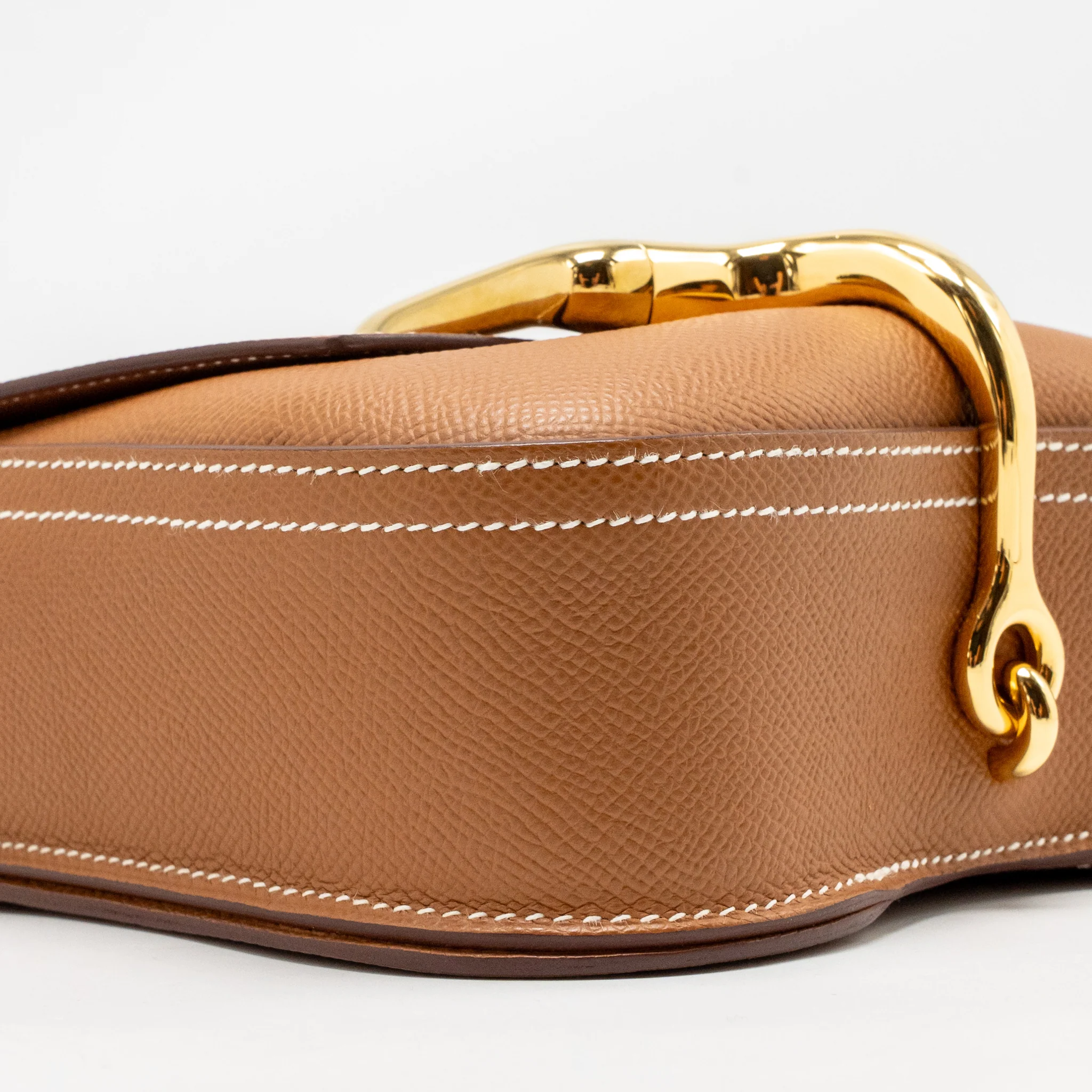 Hermes Mini DELLA CAVALLERIA Epsom Gold GHW Stamp U - Image 7