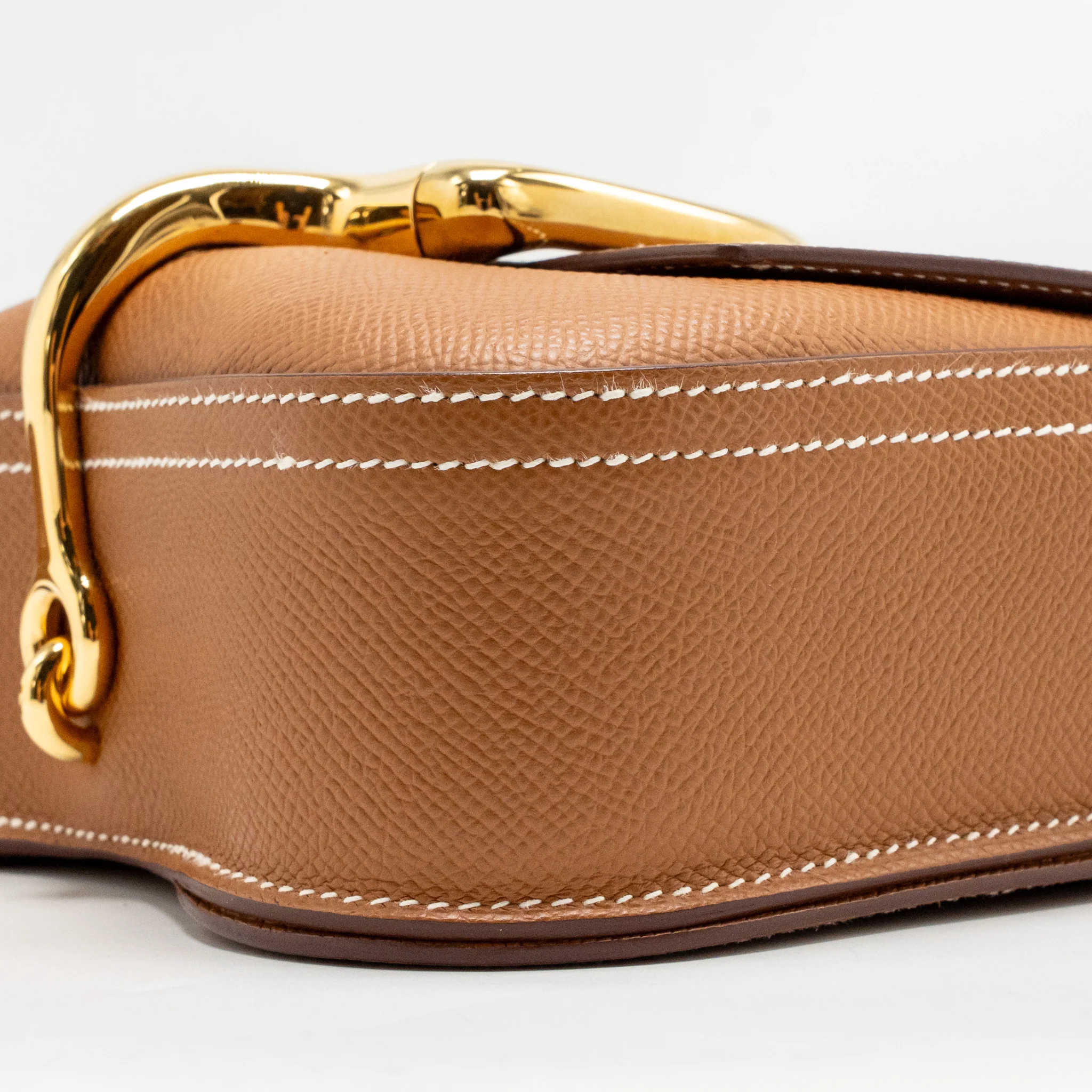 Hermes Mini DELLA CAVALLERIA Epsom Gold GHW Stamp U - Image 8