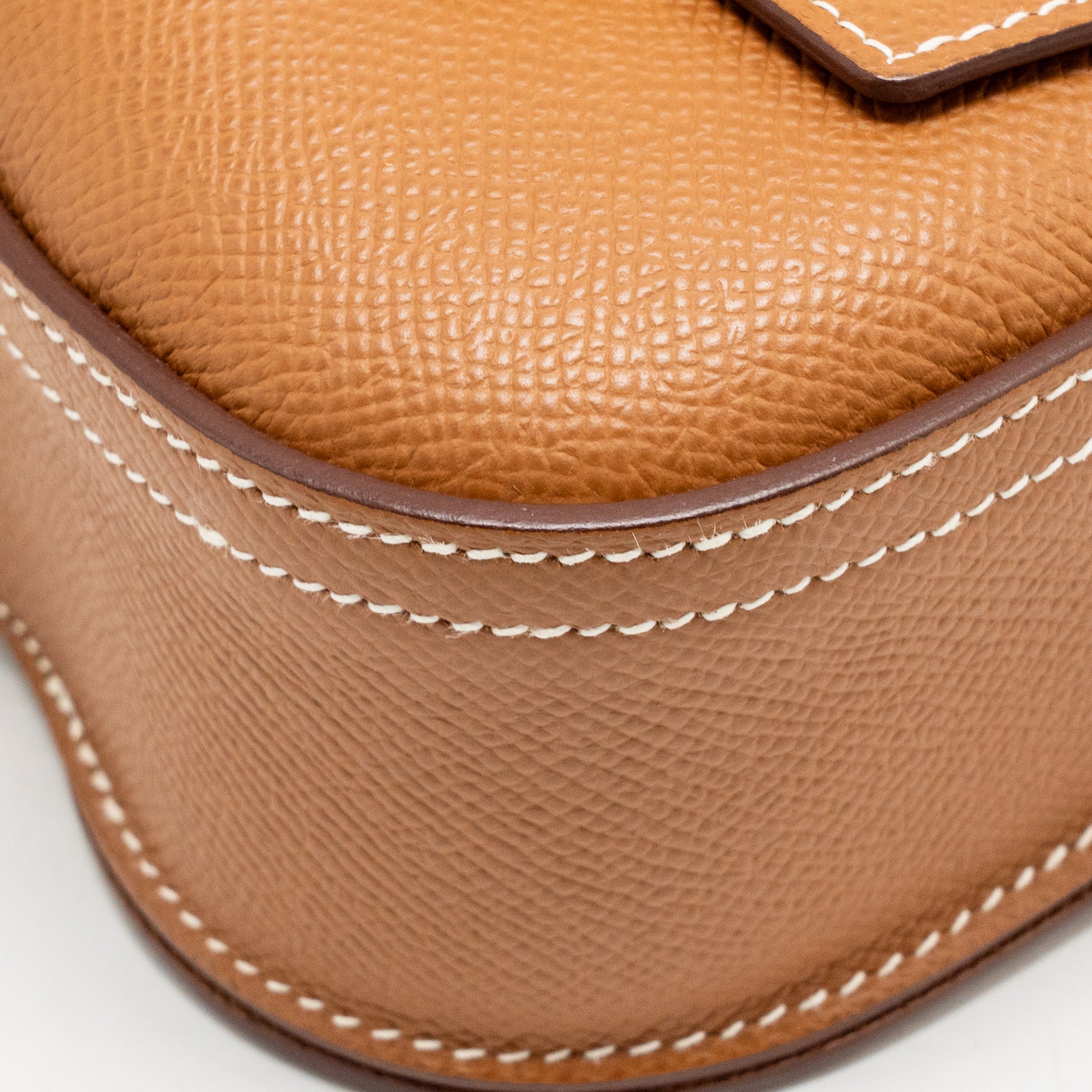Hermes Mini DELLA CAVALLERIA Epsom Gold GHW Stamp U - Image 9