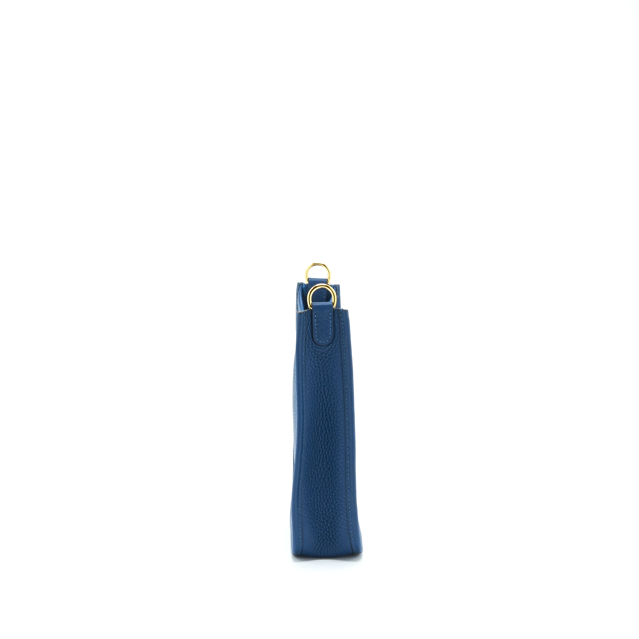 Hermes Mini Evelyne Clemence Deep Blue GHW Stamp Y - Image 4