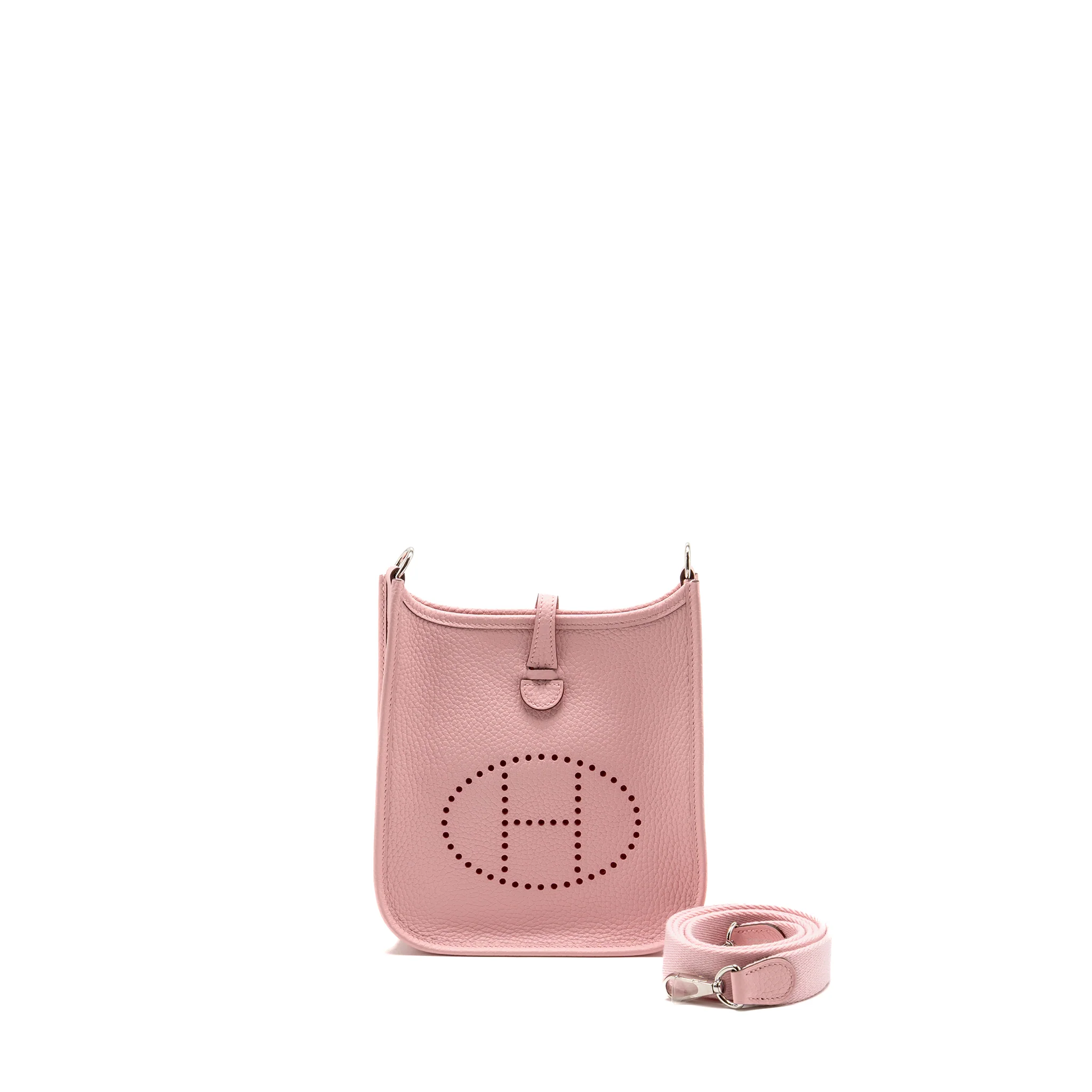 Hermes Mini Evelyne Clemence Rose sakura SHW Stamp K