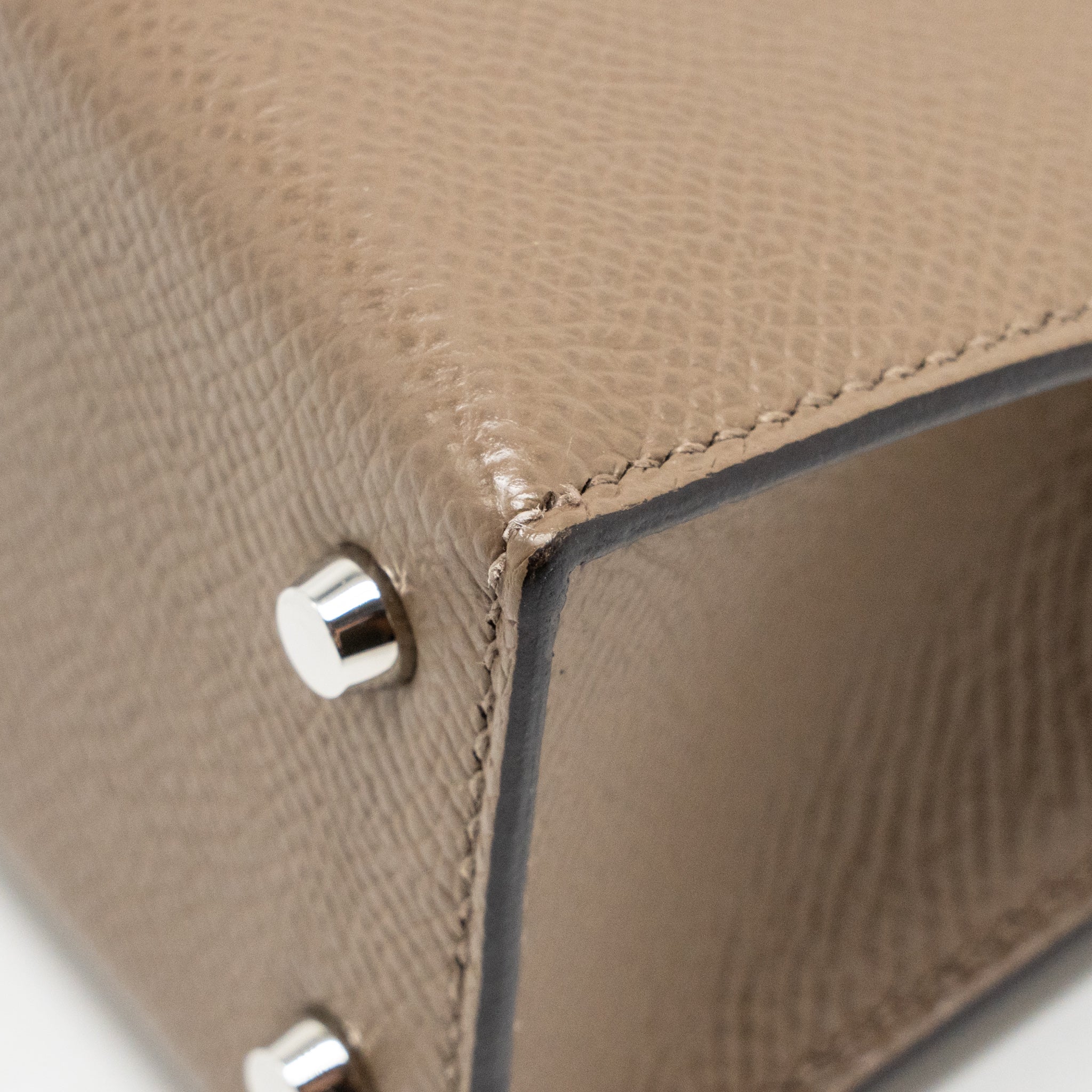 Hermes Mini Kelly II Epsom Etoupe/ Alezan/ Biscuit SHW Stamp Z - Image 10