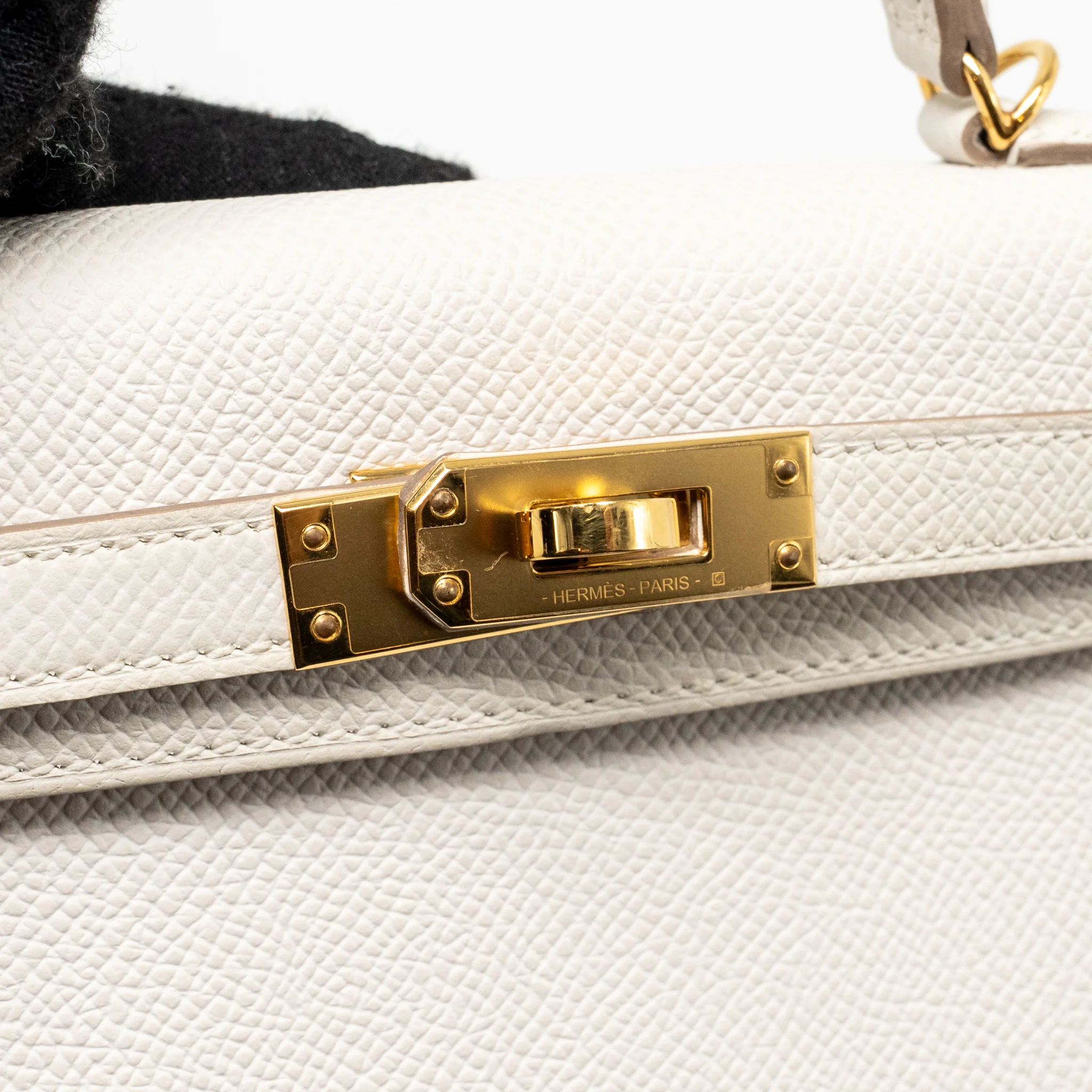 HERMES MINI KELLY II EPSOM GRIS PALE GHW STAMP W - Image 14