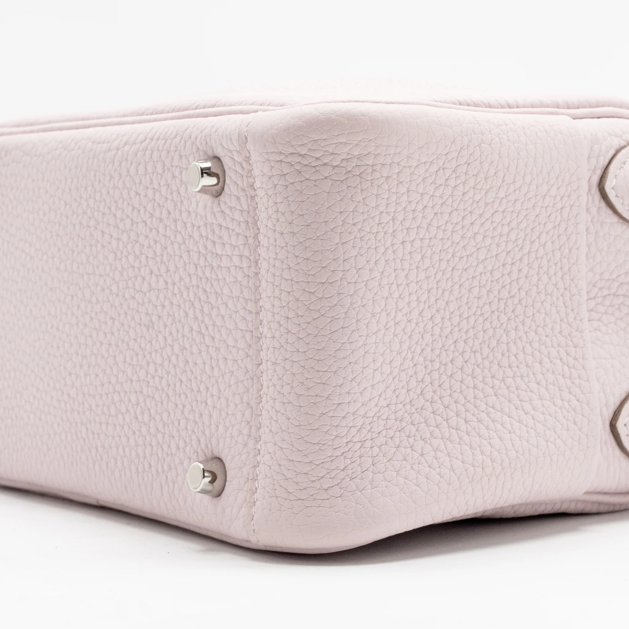 Hermes Mini Lindy clemence Mauve Pale SHW Stamp W - Image 8