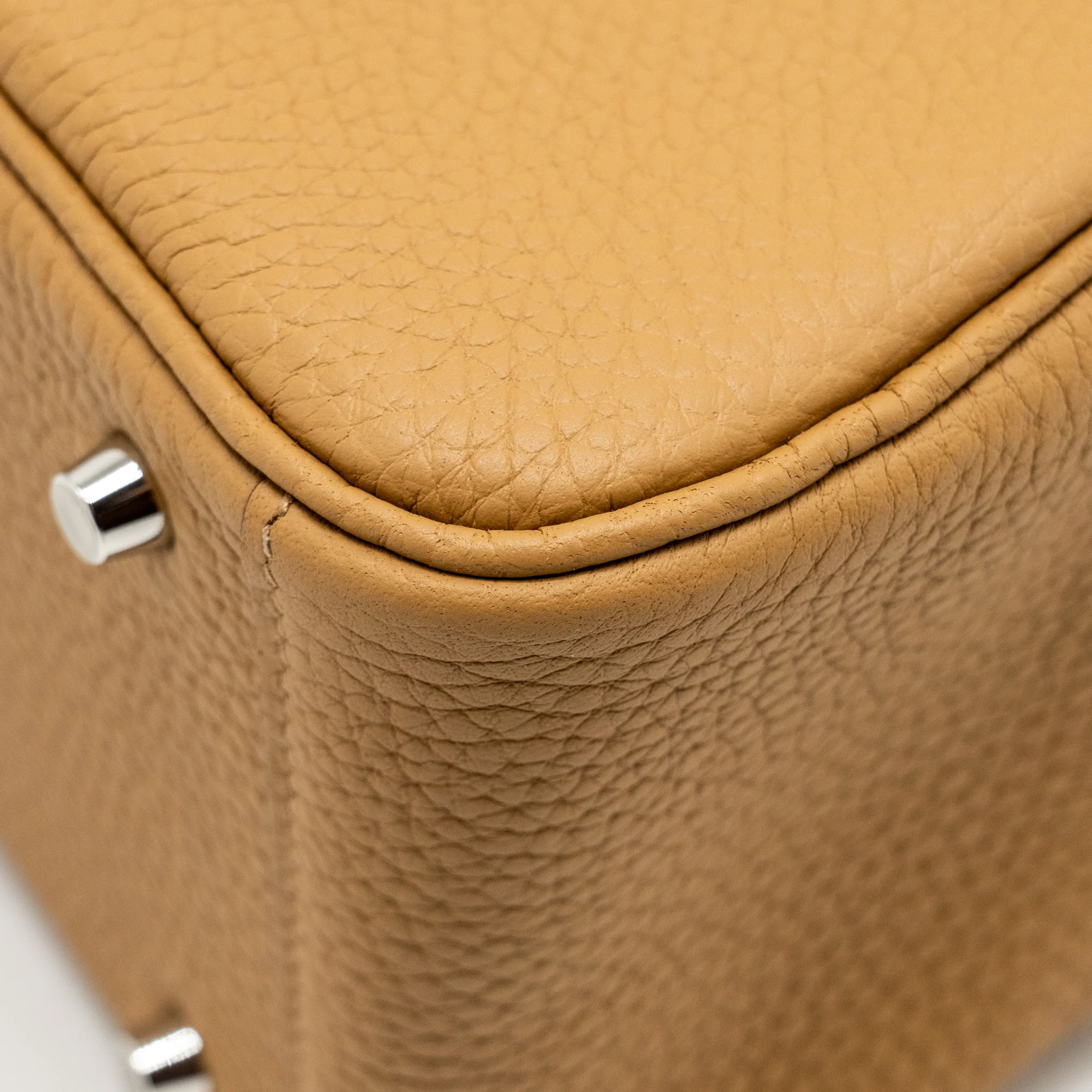Hermes Mini Lindy Clemence Biscuit SHW Stamp B - Image 10
