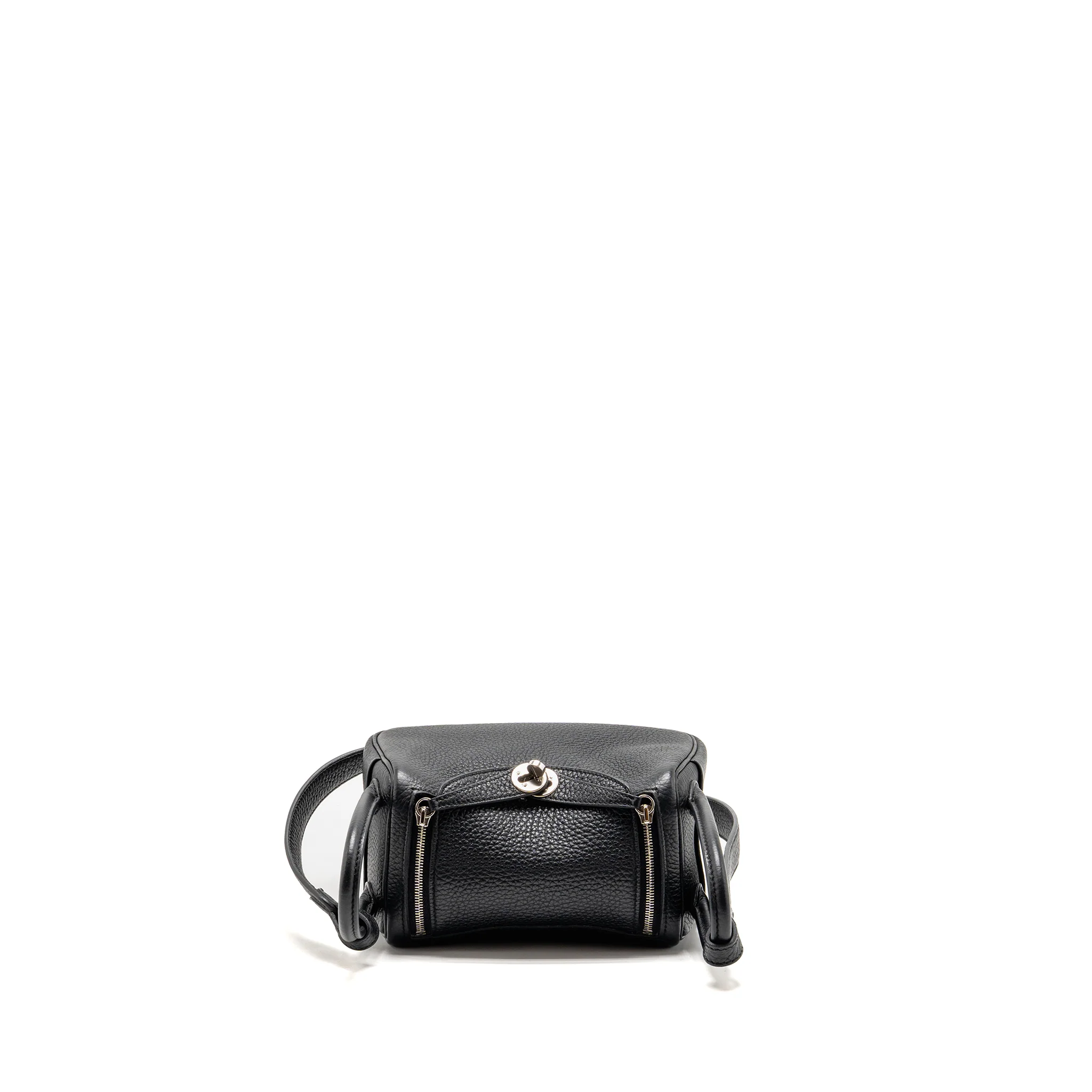 Hermes mini lindy clemence black SHW stamp W - Image 5