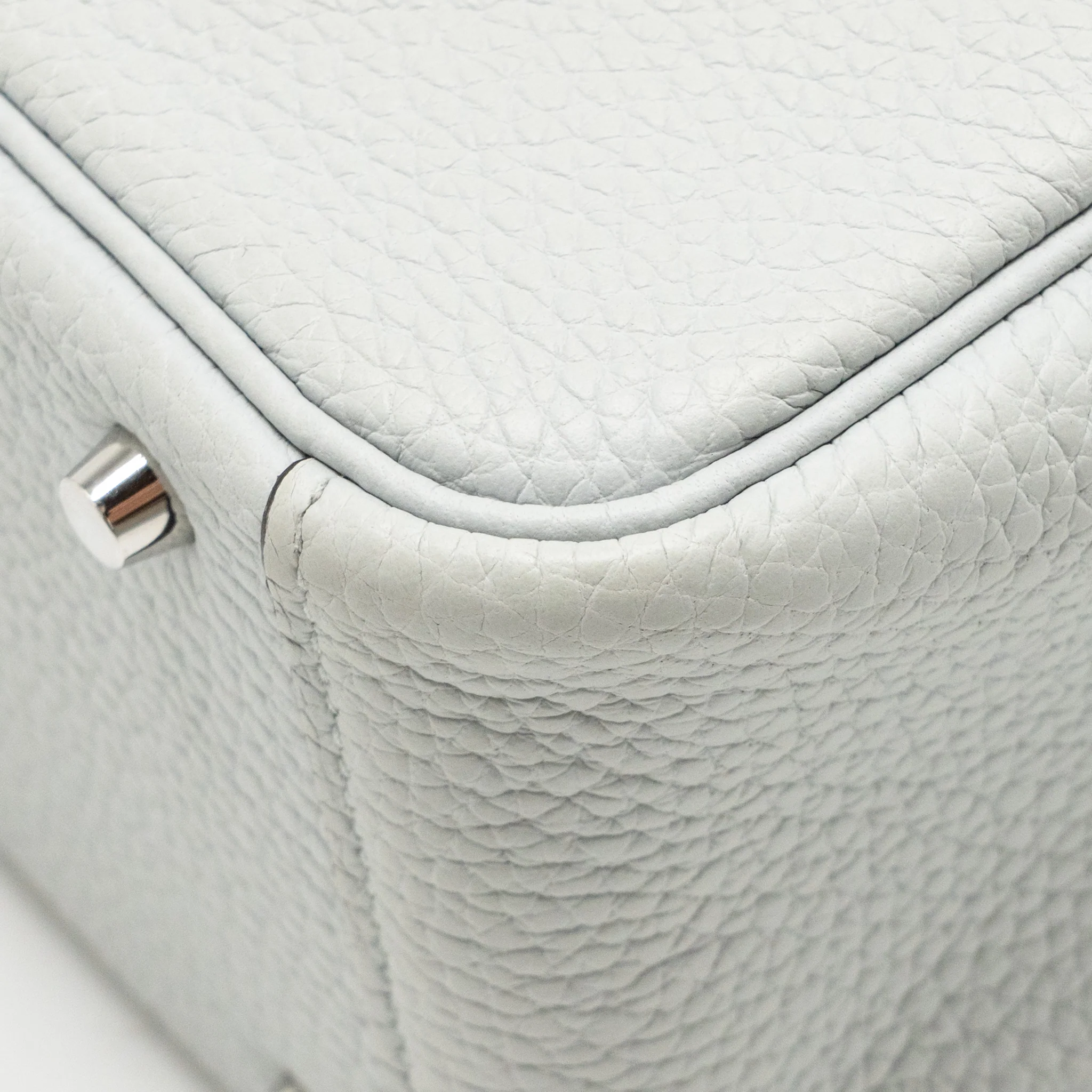 Hermes Mini Lindy Clemence blue pale SHW stamp U - Image 12