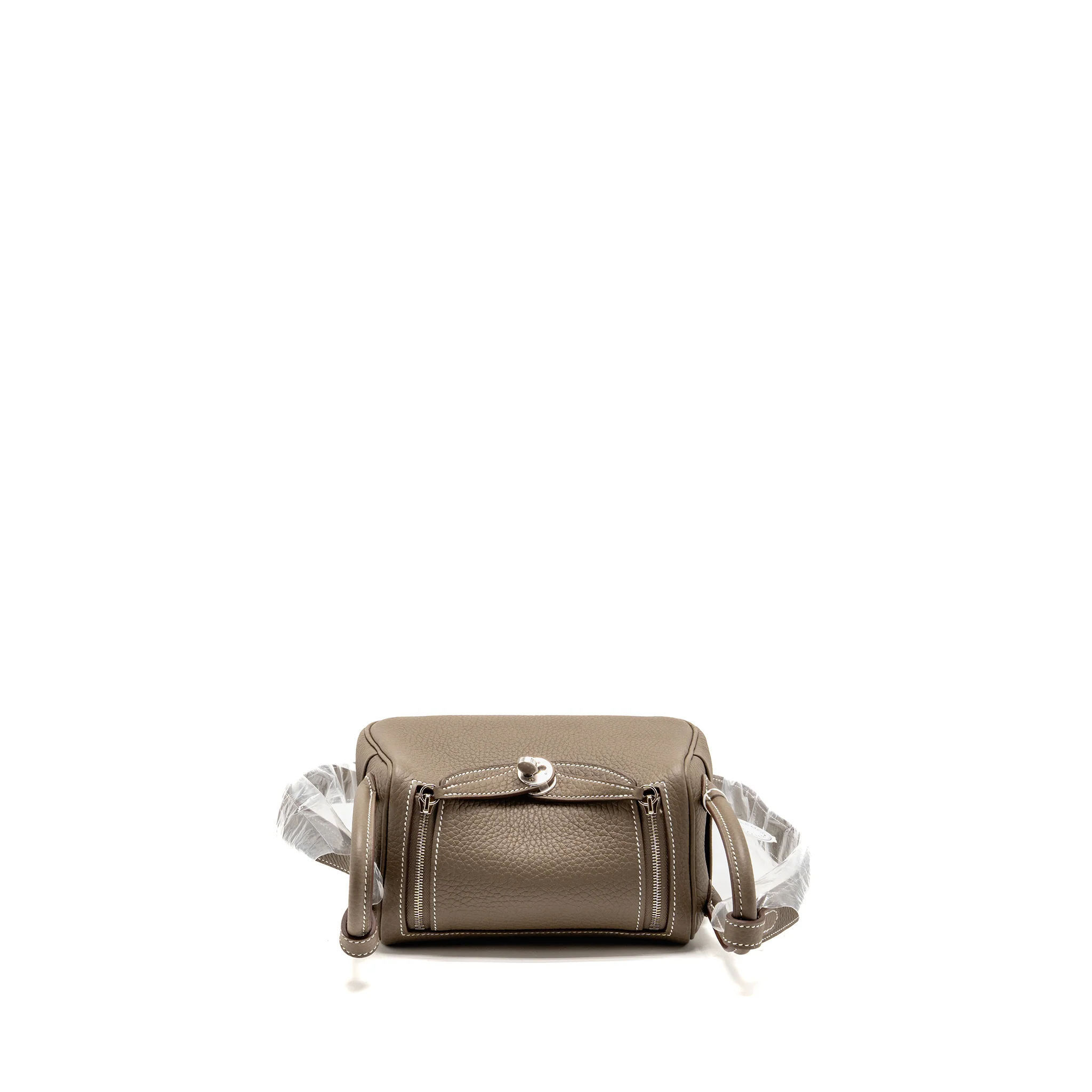 Hermes Mini Lindy II clemence etoupe SHW stamp K - Image 5