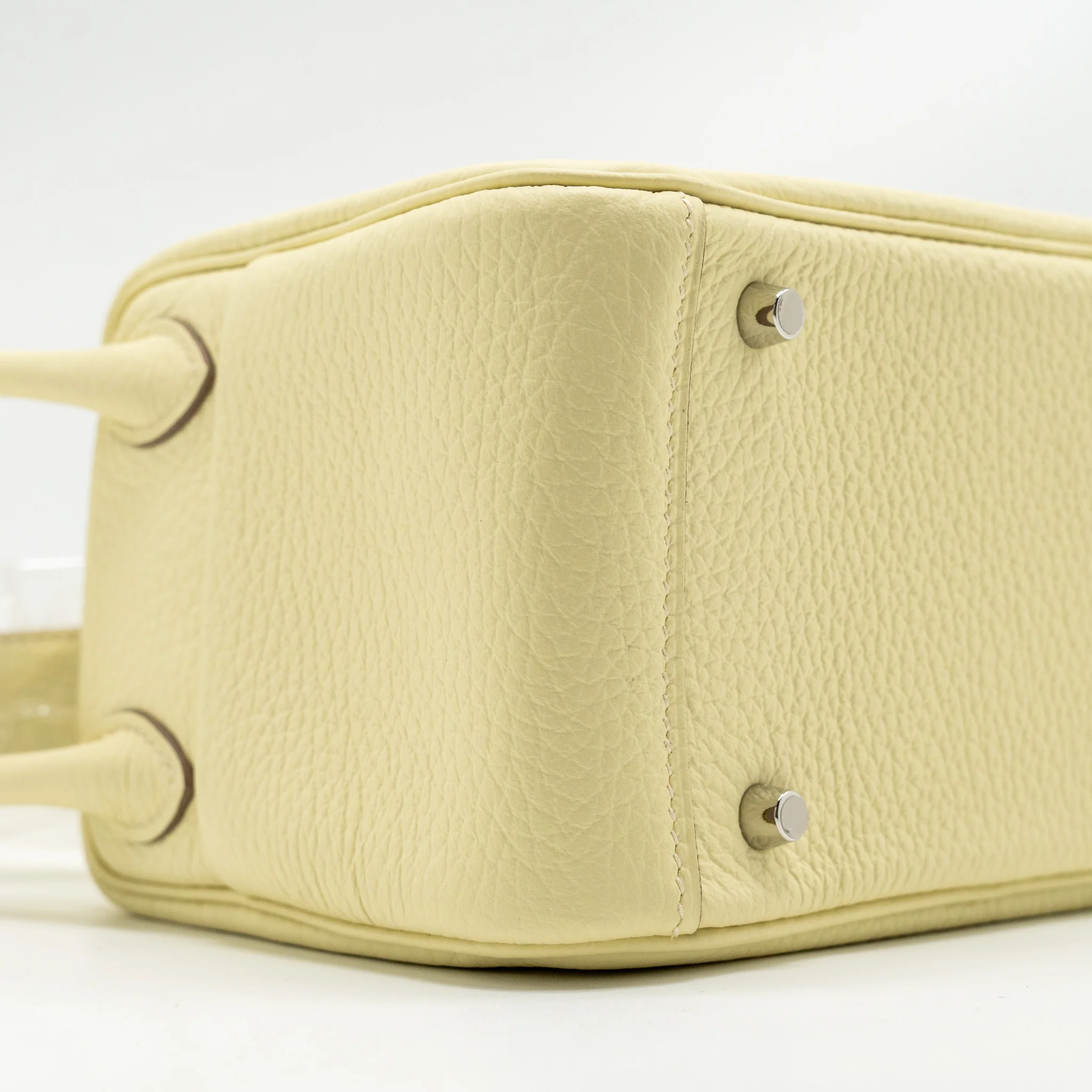 Hermes Mini Lindy II Clemence Jaune Milton SHW STAMP W - Image 6