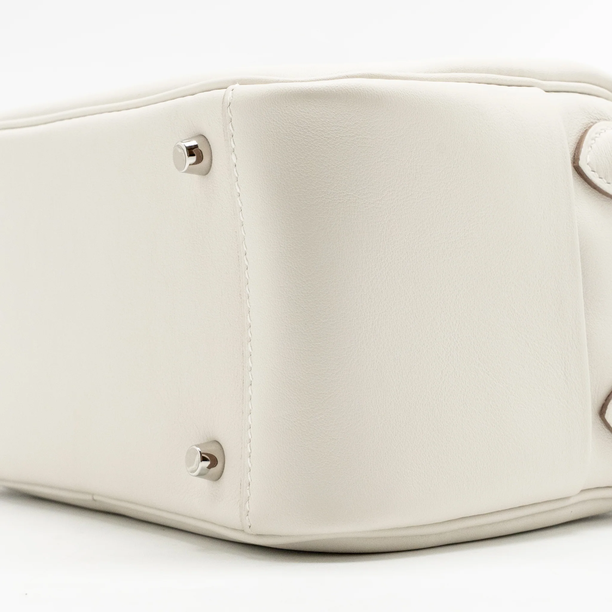 Hermes Mini Lindy Swift gris pale / gris Meyer SHW stamp B - Image 8