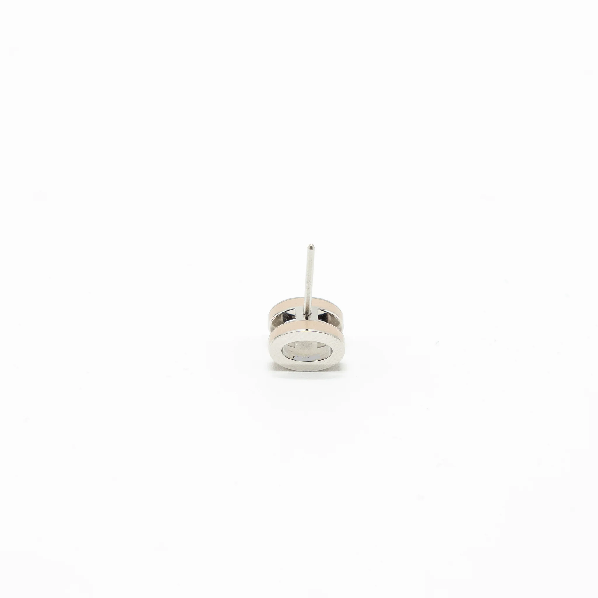 Hermes mini pop H earrings marron glacé SHW - Image 3