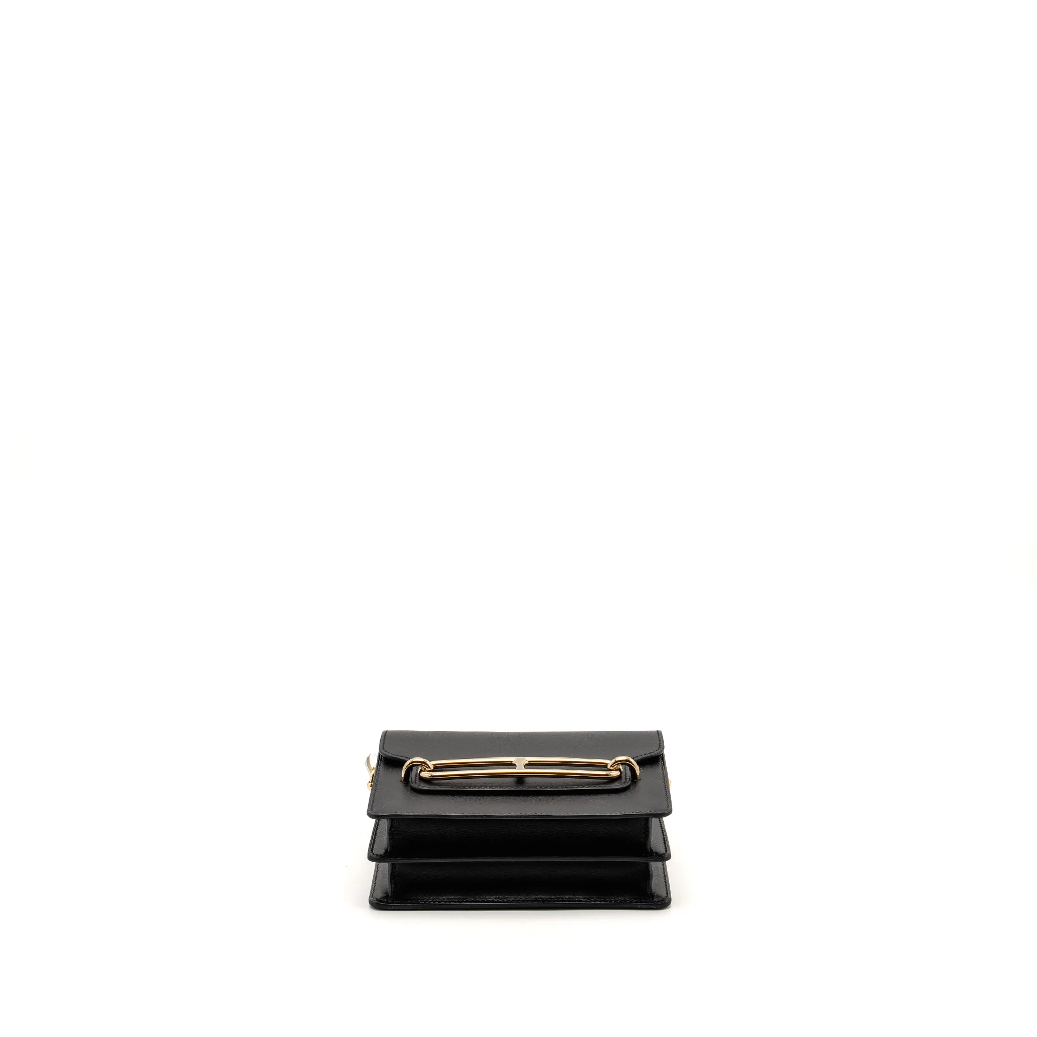 Hermes Mini Roulis Evergrain Black LGHW Stamp W - Image 5