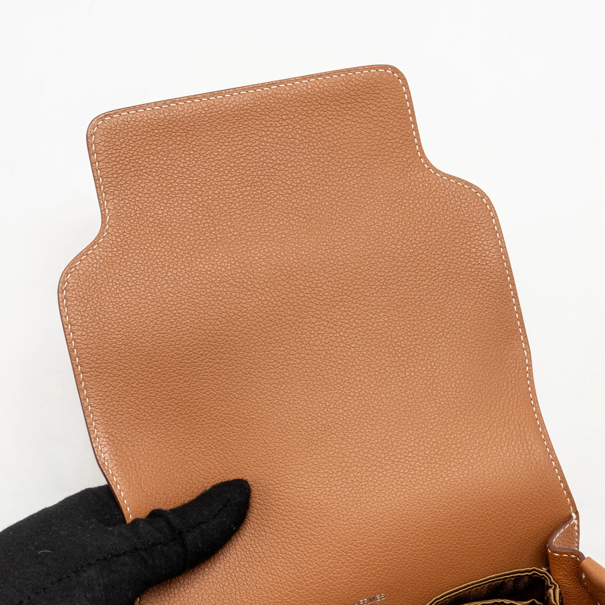 Hermes Mini Roulis evercolor Gold SHW stamp K - Image 14