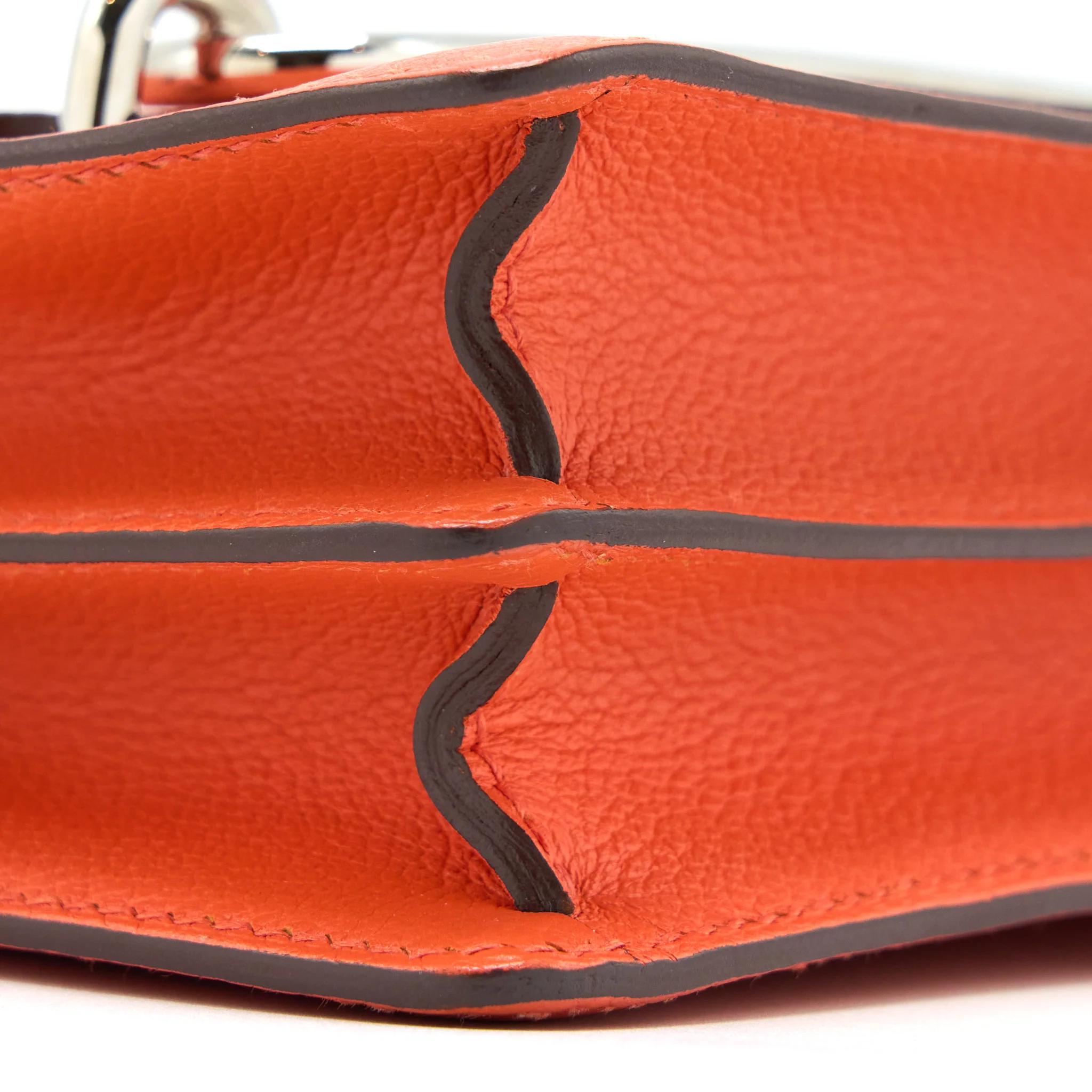 Hermes Mini Roulis Evercolor 9T Capucine SHW Stamp A - Image 10