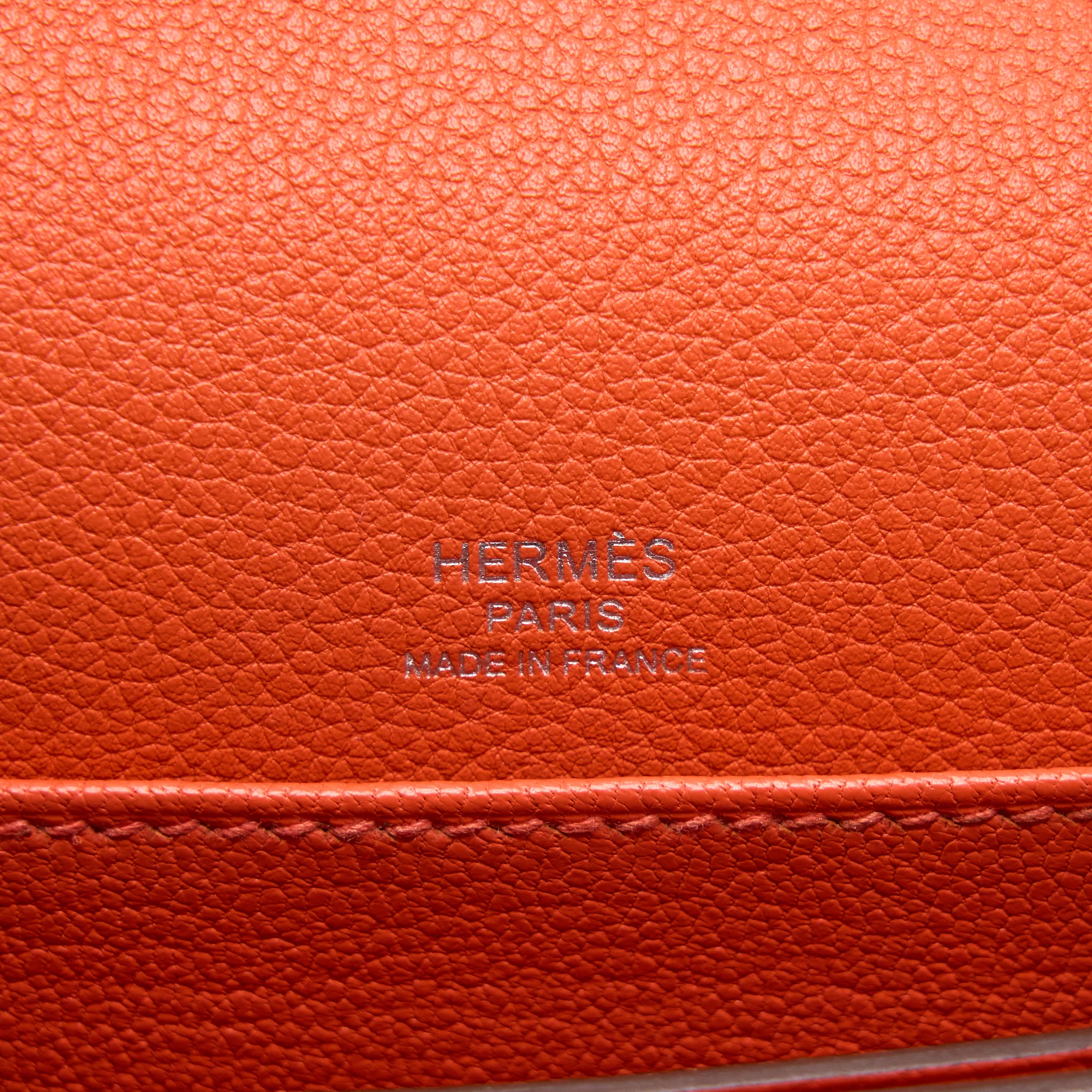 Hermes Mini Roulis Evercolor 9T Capucine SHW Stamp A - Image 12