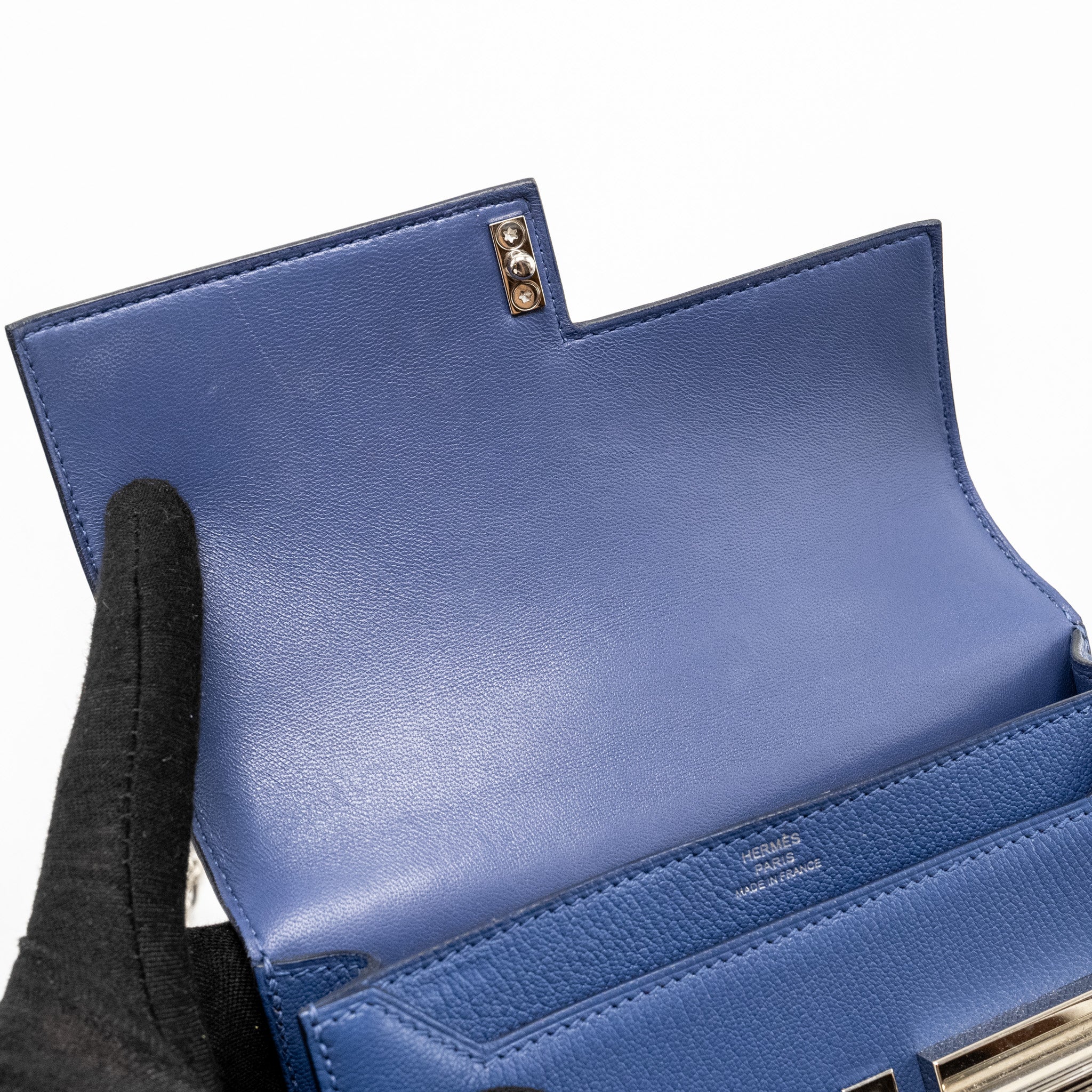 Hermes Mini Verrou Chèvre Mysore Blue Brighton SHW Stamp C - Image 16
