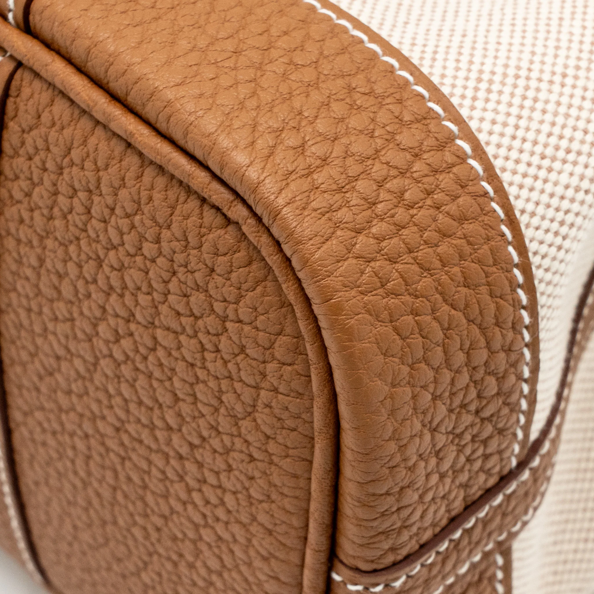 Hermes Neo Garden Party 23 Canvas/ Negonda Ecru-Beige/ Gold SHW Stamp G - Image 12