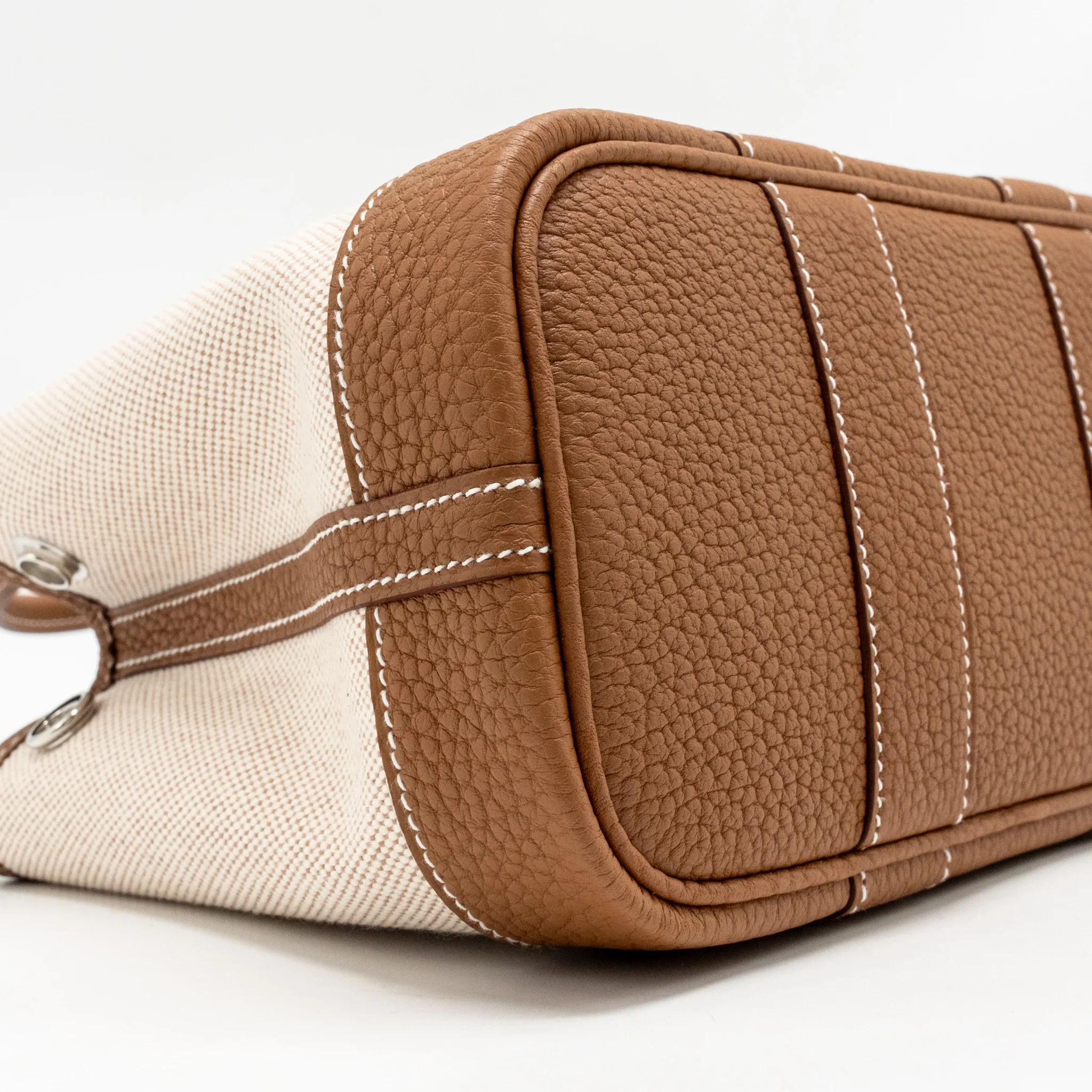 Hermes Neo Garden Party 23 Canvas/ Negonda Ecru-Beige/ Gold SHW Stamp G - Image 7
