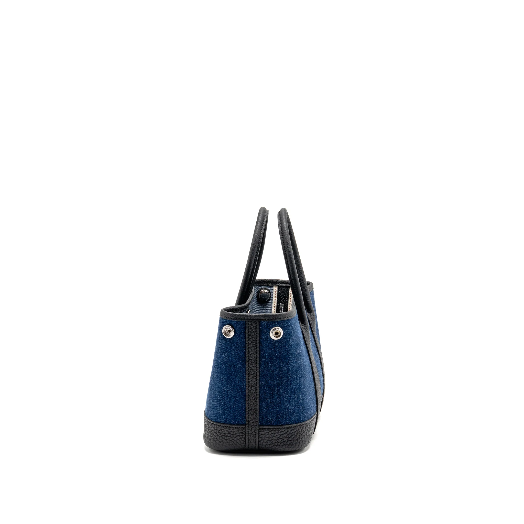 Hermes neo garden party 23 denim/negonda denim moyen/black shw stamp K - Image 3