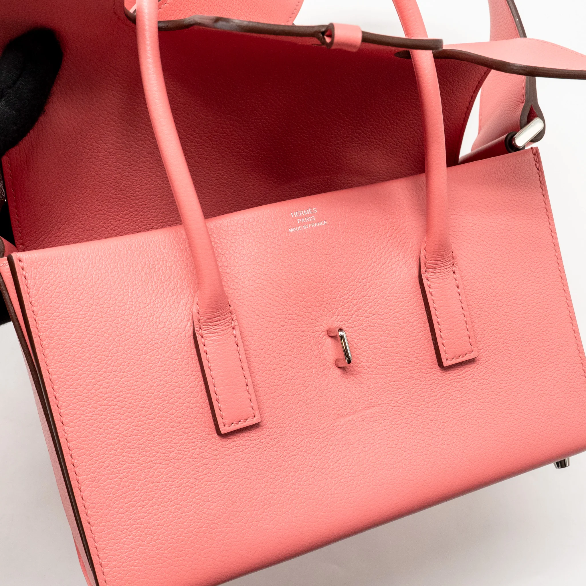 Hermes New Drag 22 Bag Evercolor Rose Ete SHW Stamp U - Image 15