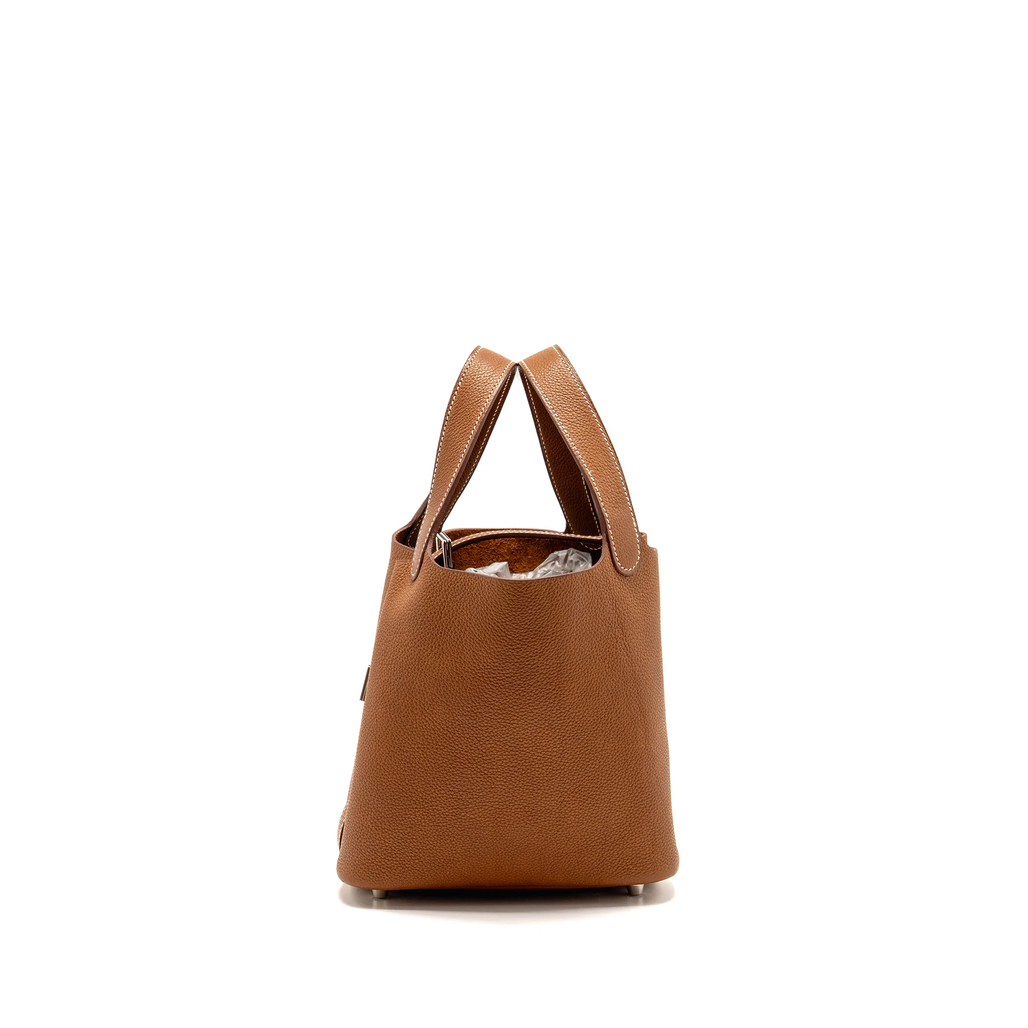 Hermes picotin 18 lock bag Barenia Faubourg Fauve GHW stamp K - Image 3