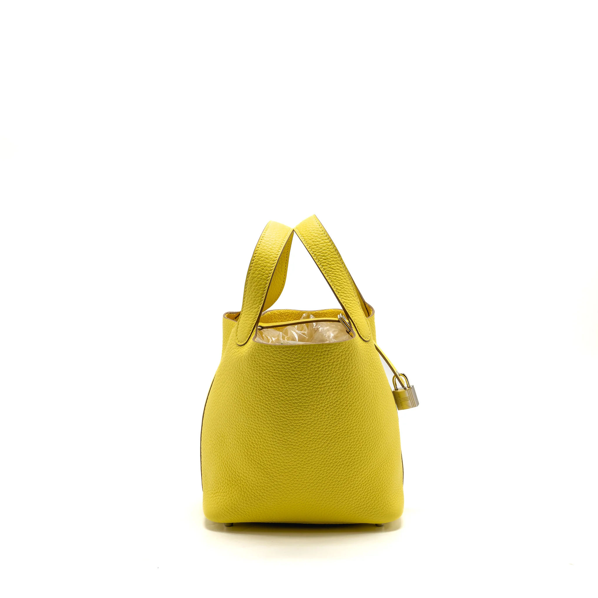 Hermes Picotin 18 Lock Bag Clemence 9R Lime SHW Stamp U - Image 3