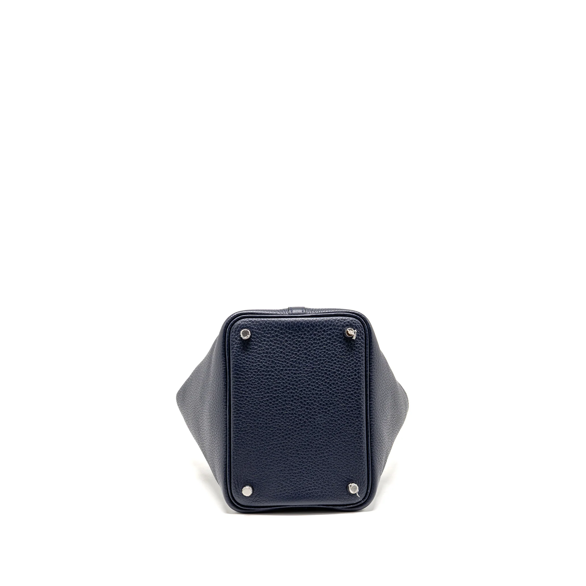 Hermes Picotin 18 Lock Bag Clemence Blue Nuit SHW Stamp B - Image 6