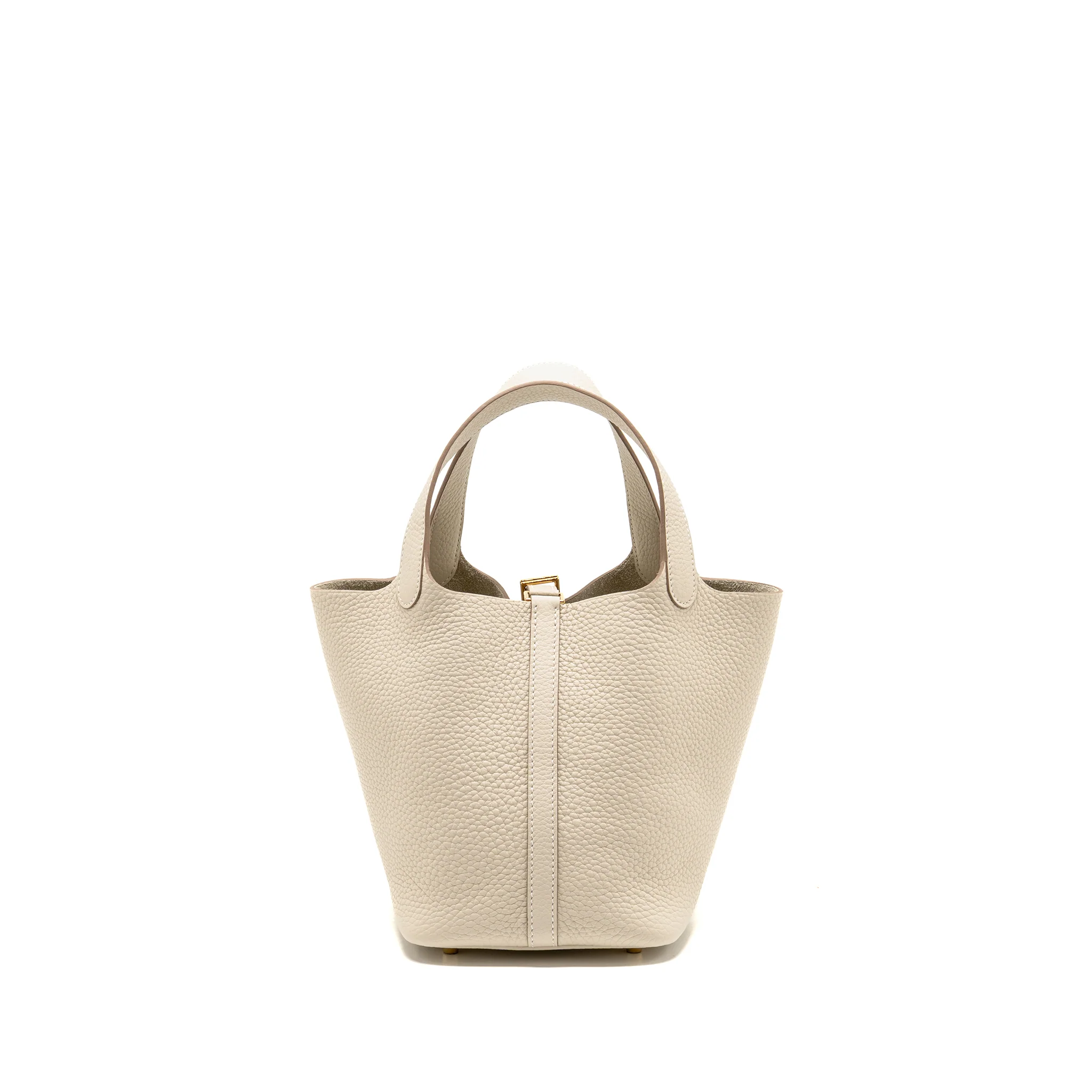 Hermes Picotin 18 Lock Bag Clemence Craie GHW Stamp G - Image 2