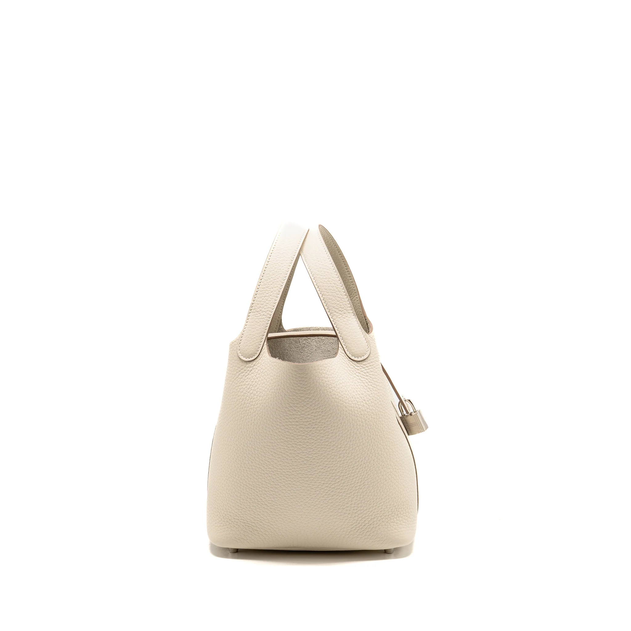 Hermes Picotin 18 Lock Bag Clemence Craie SHW Stamp K - Image 3
