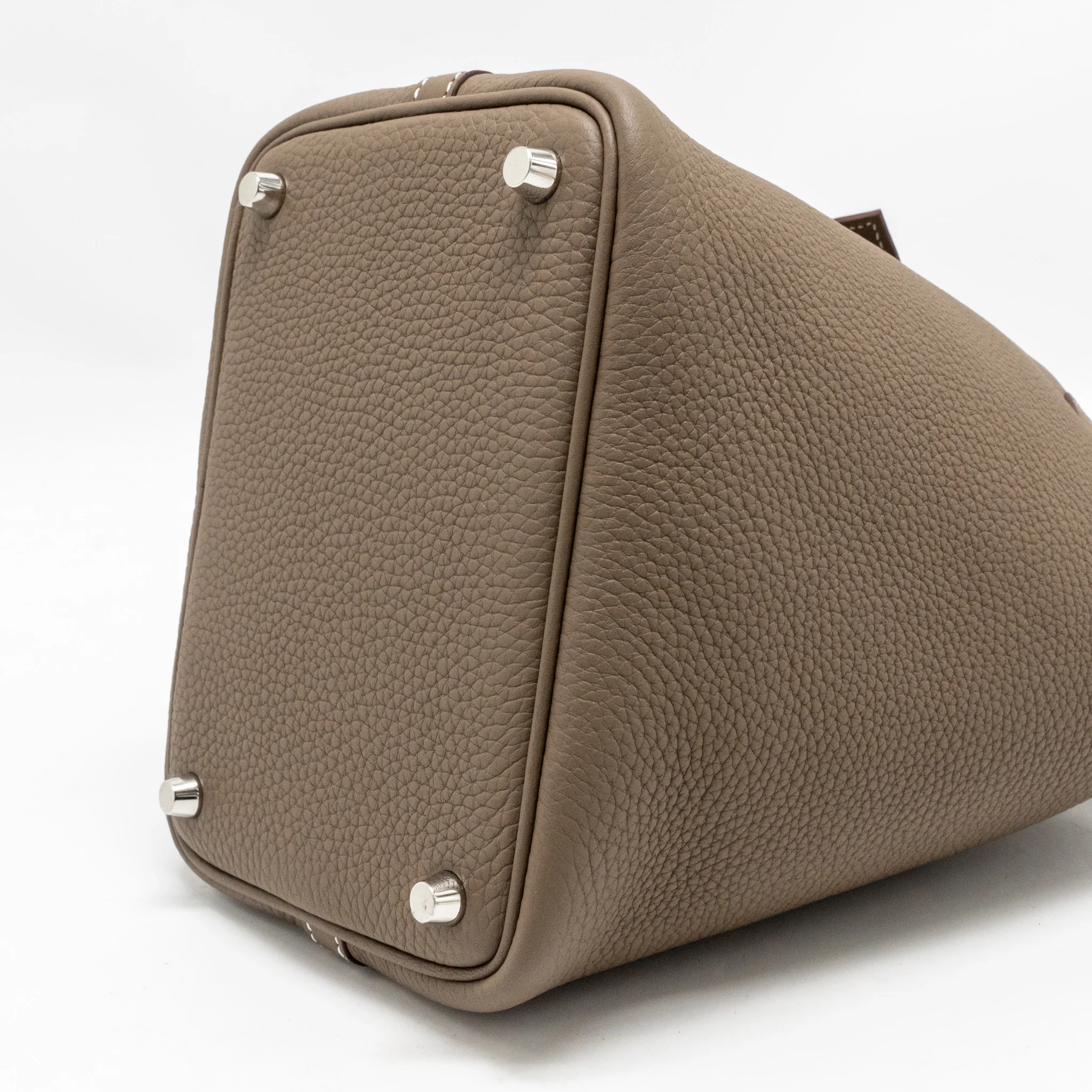 Hermes Picotin 18 Lock Bag Clemence Etoupe SHW Stamp K - Image 8