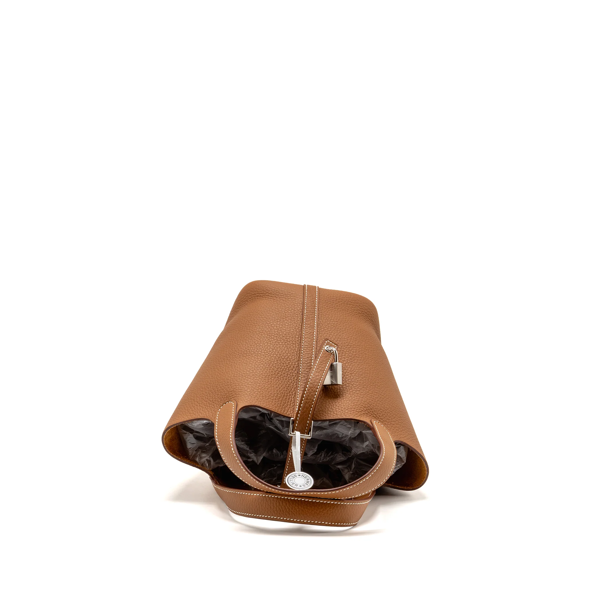 Hermes Picotin 18 Lock Bag Clemence Gold SHW Stamp K - Image 5