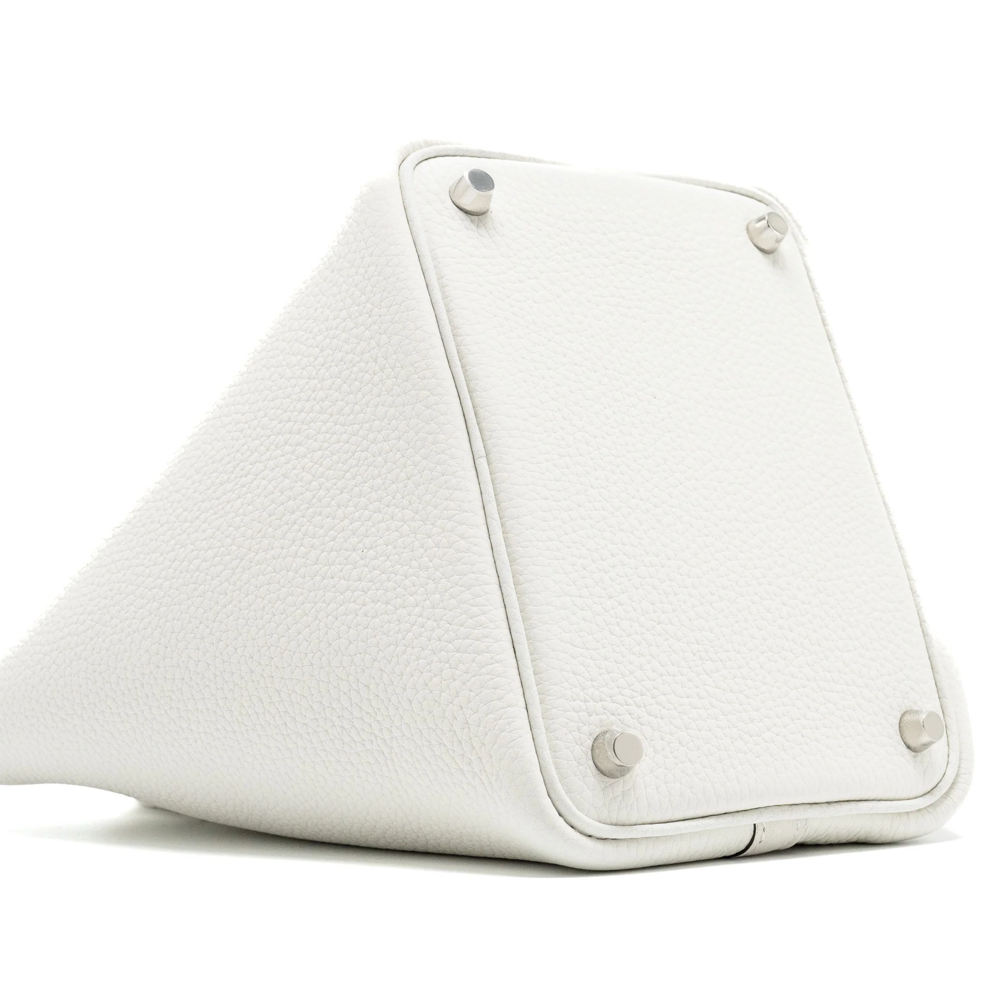 Hermes Picotin 18 Lock Bag Clemence New White SHW Stamp B - Image 6