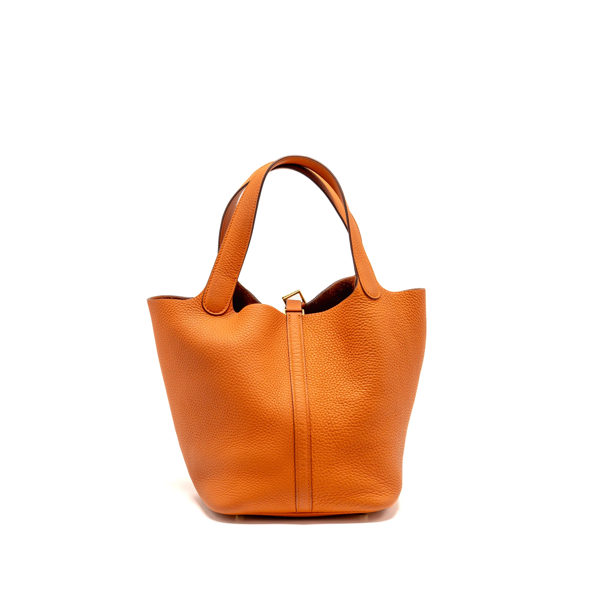 Hermes picotin 22 lock bag clemence orange GHW Stamp U - Image 2