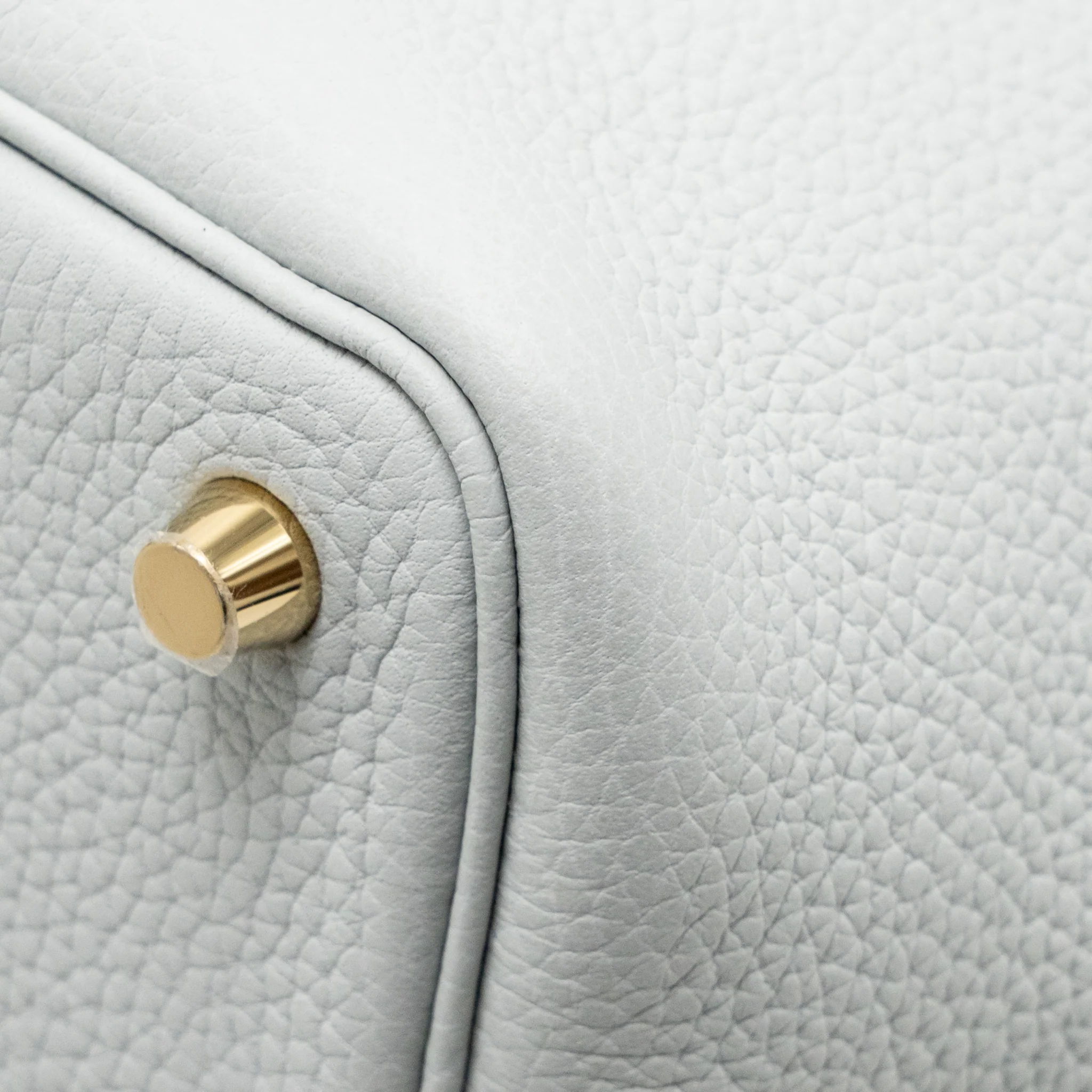 Hermes Picotin 18 Clemence Bleu Pale GHW Stamp B - Image 12