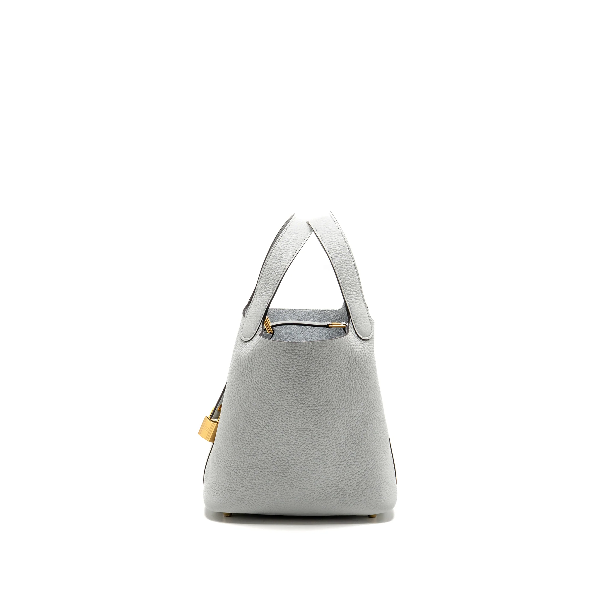 Hermes Picotin 18 Clemence Bleu Pale GHW Stamp B - Image 4