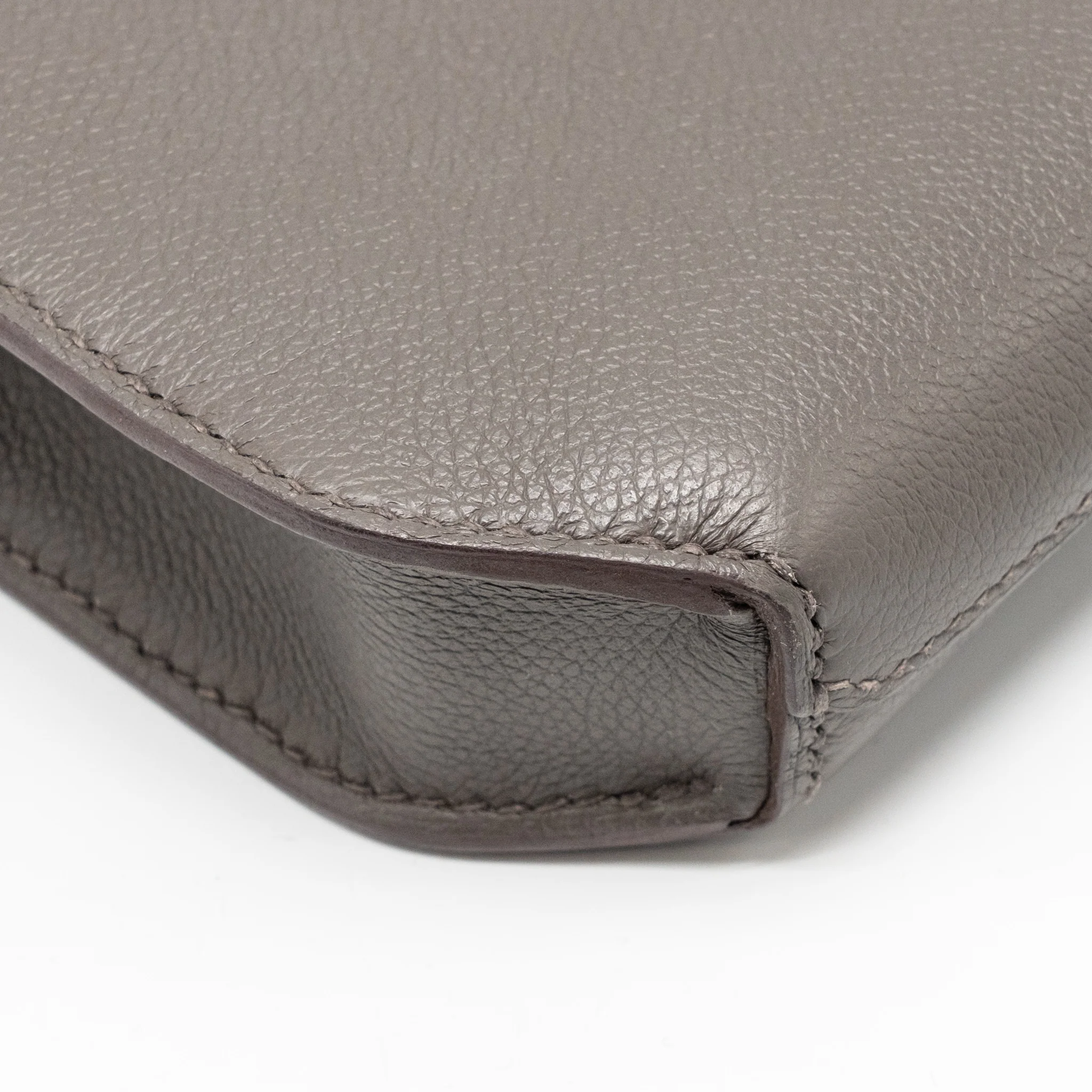 Hermes Pochette Kelly Depeches 25 Evercolor gris Etain SHW stamp Z - Image 9