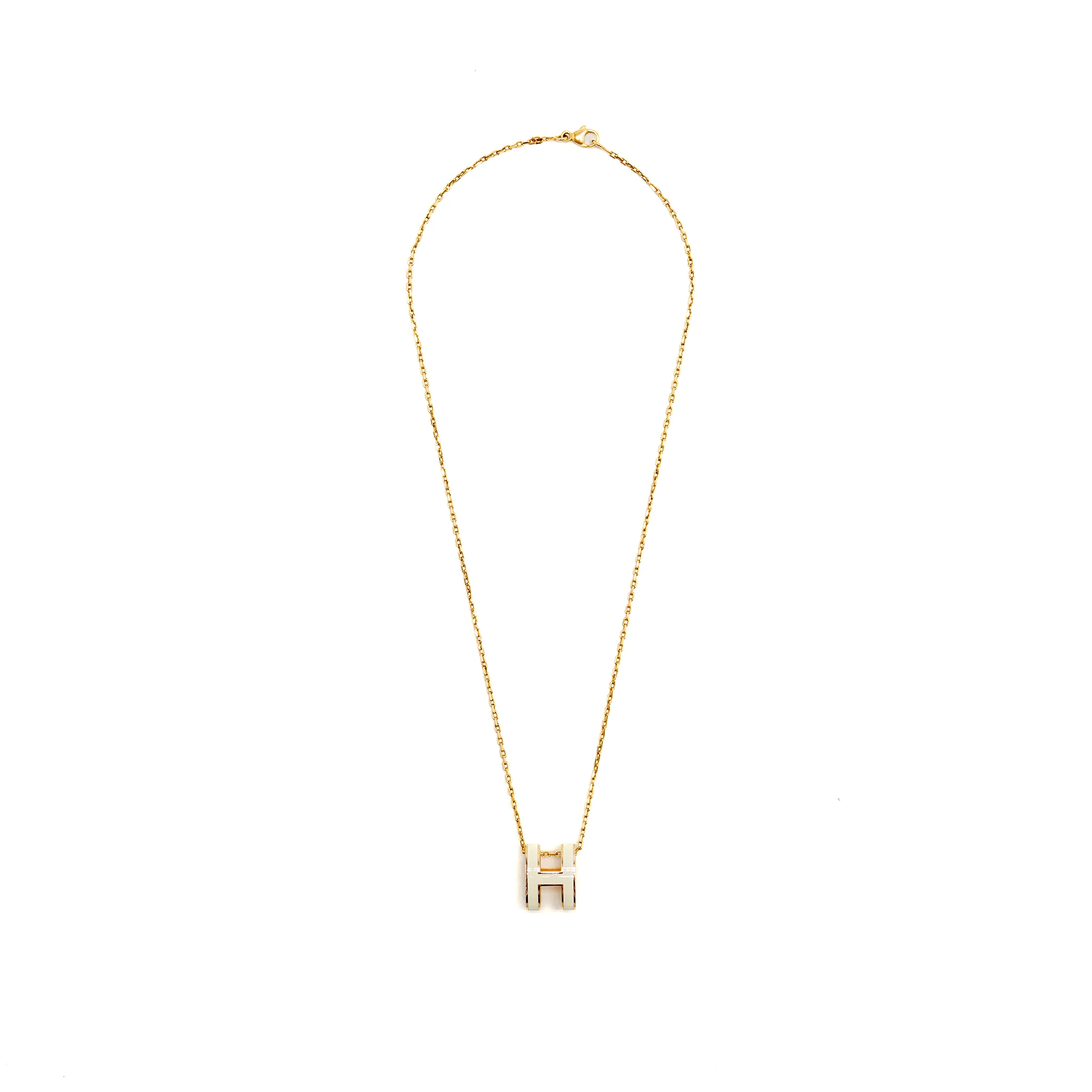 Hermes pop h pendant Blanc GHW - Image 2