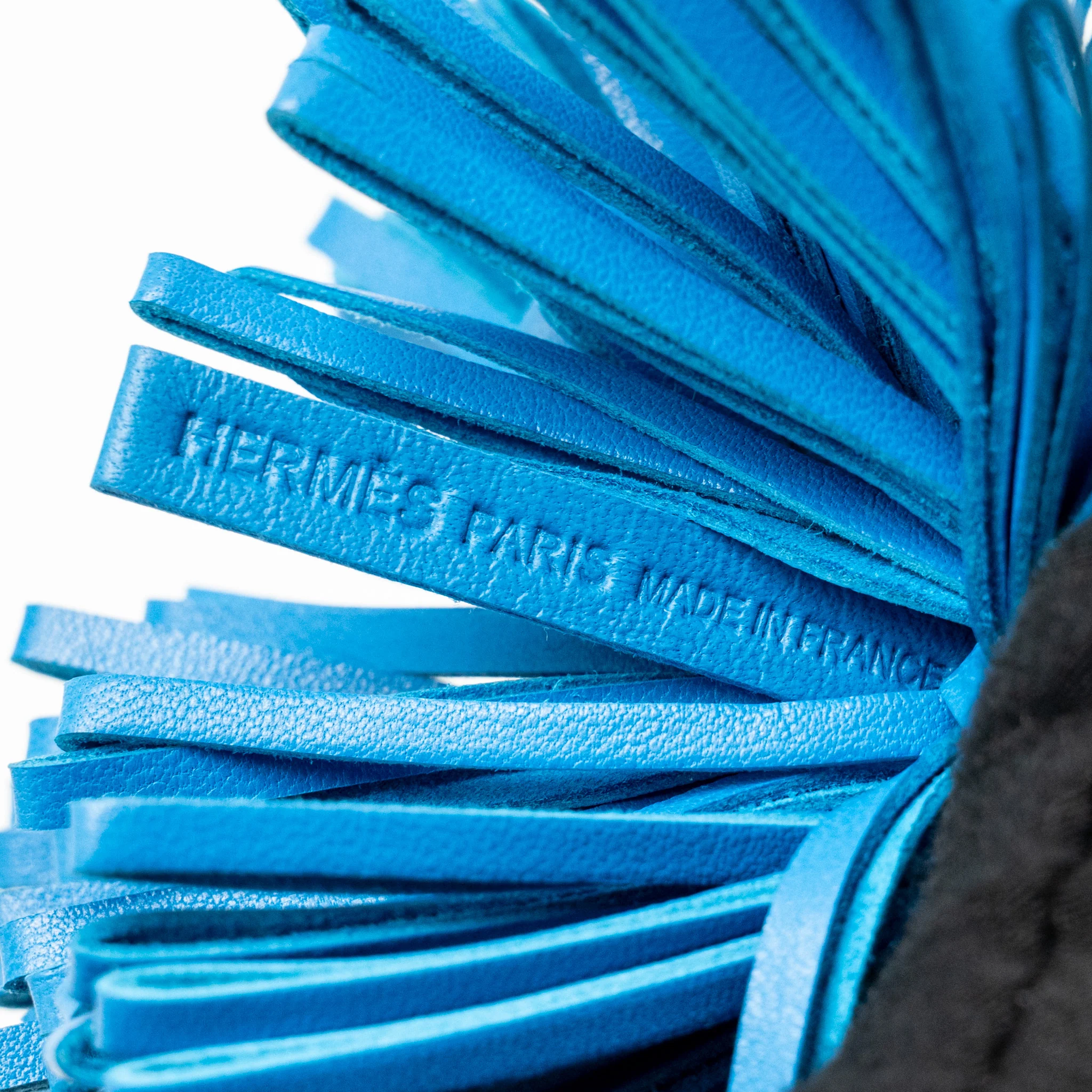 Hermes Porte-Cles Carmen Key Ring Leather Blue - Image 4