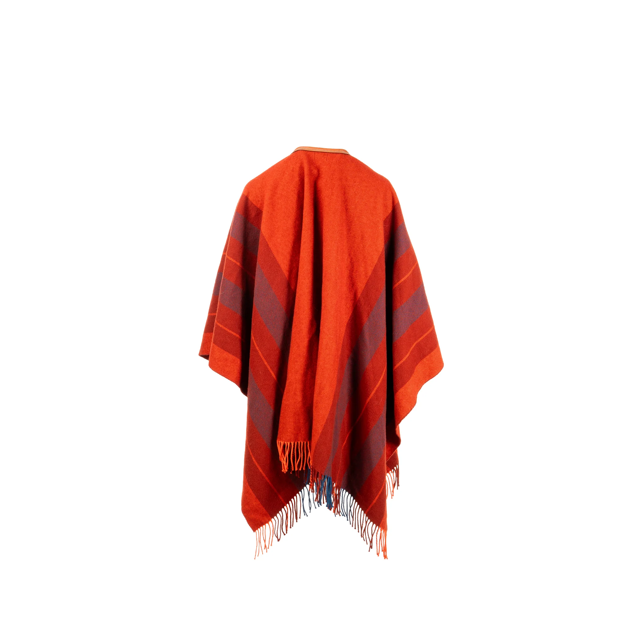 Hermes Rocabar Poncho Merino Wool/Cashmere Rouge H - Image 2