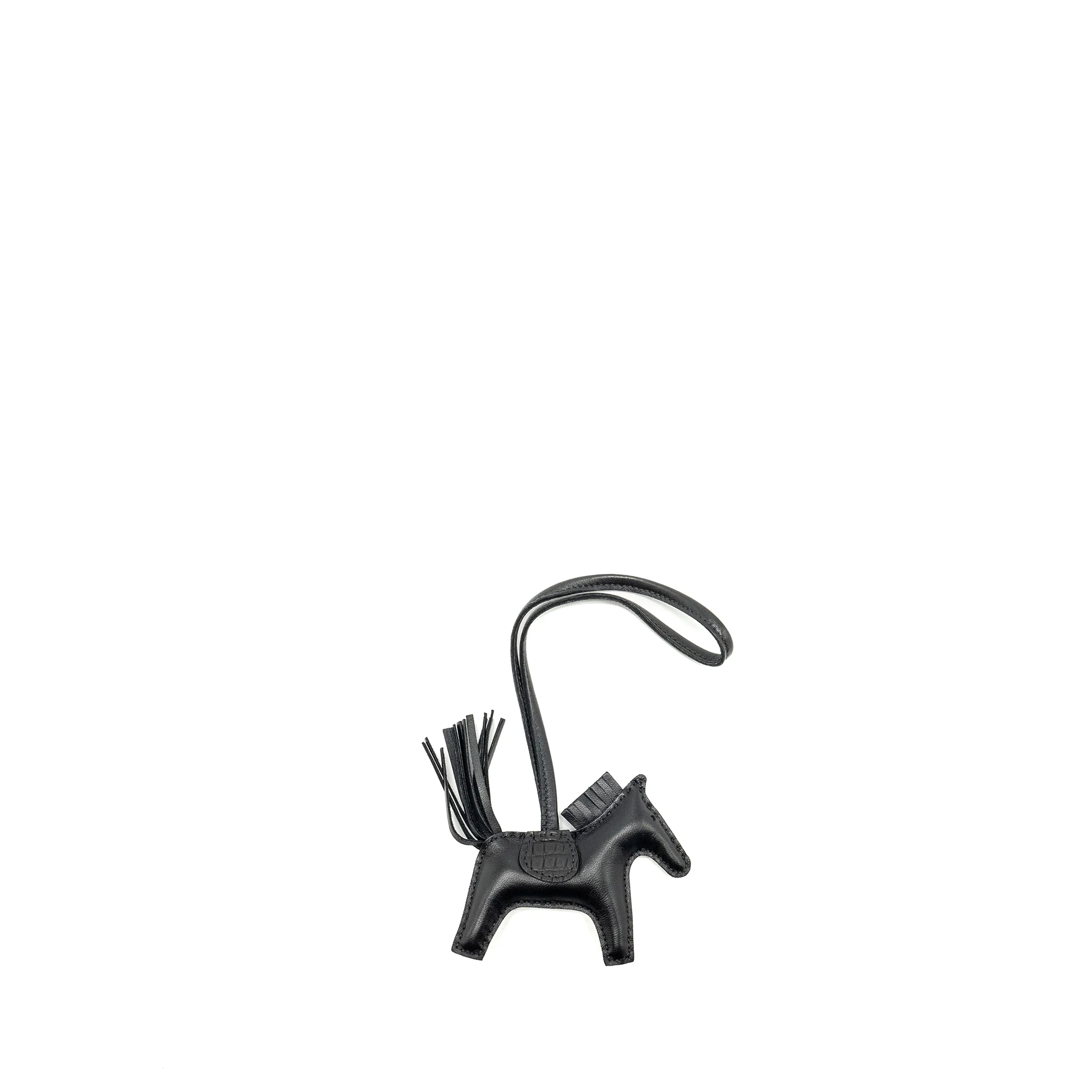 Hermes Rodeo Alligator Touch PM Bag Charm Black STAMP Z - Image 2