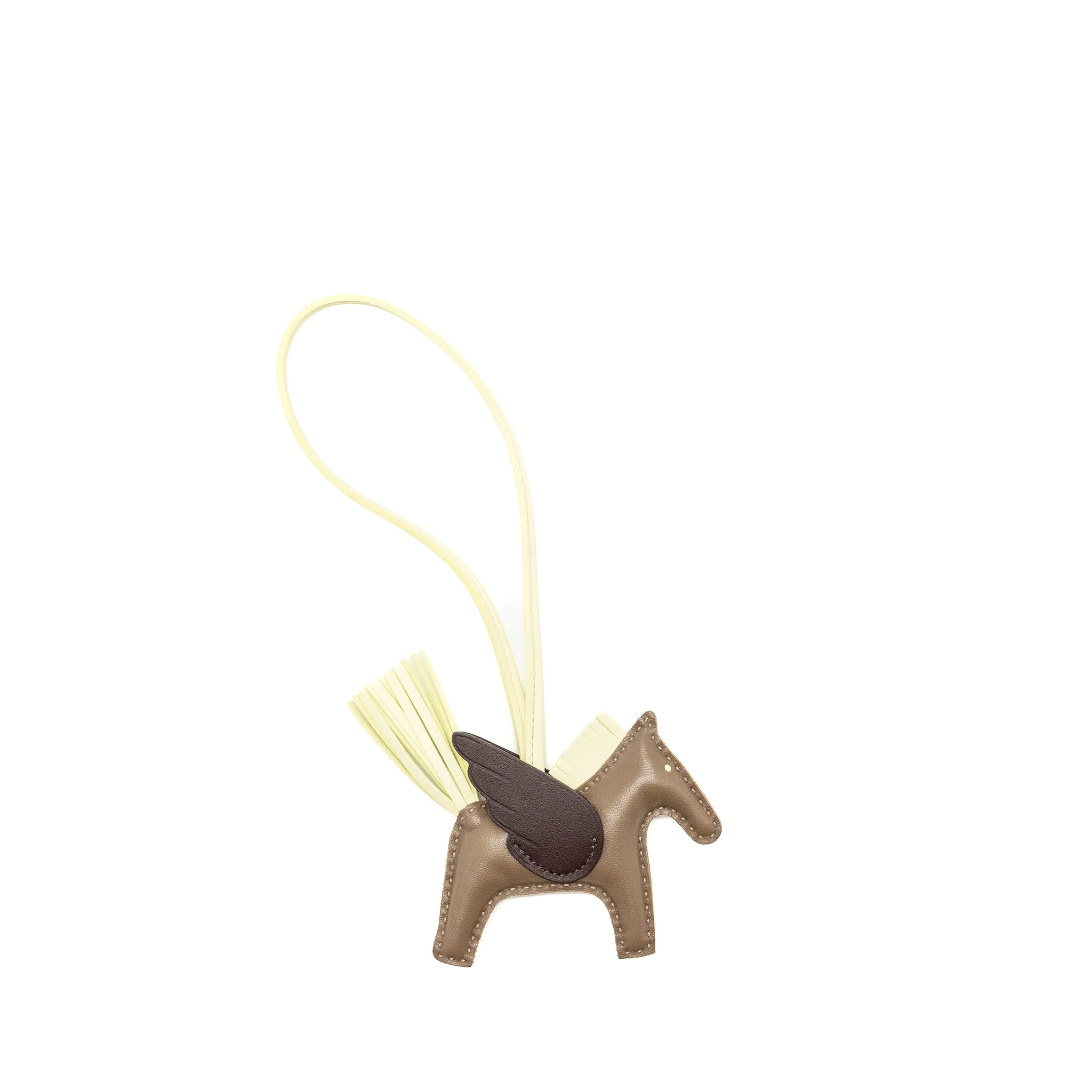 Hermes Rodeo Pegase PM bag charm etoupe / jaune Milton / rouge sellier stamp W - Image 2