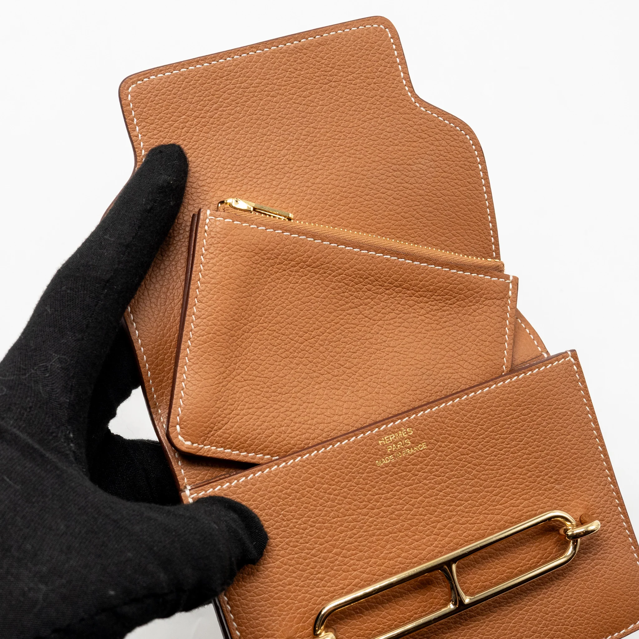 Hermes Roulis Slim Evercolor Gold GHW Stamp Z - Image 9
