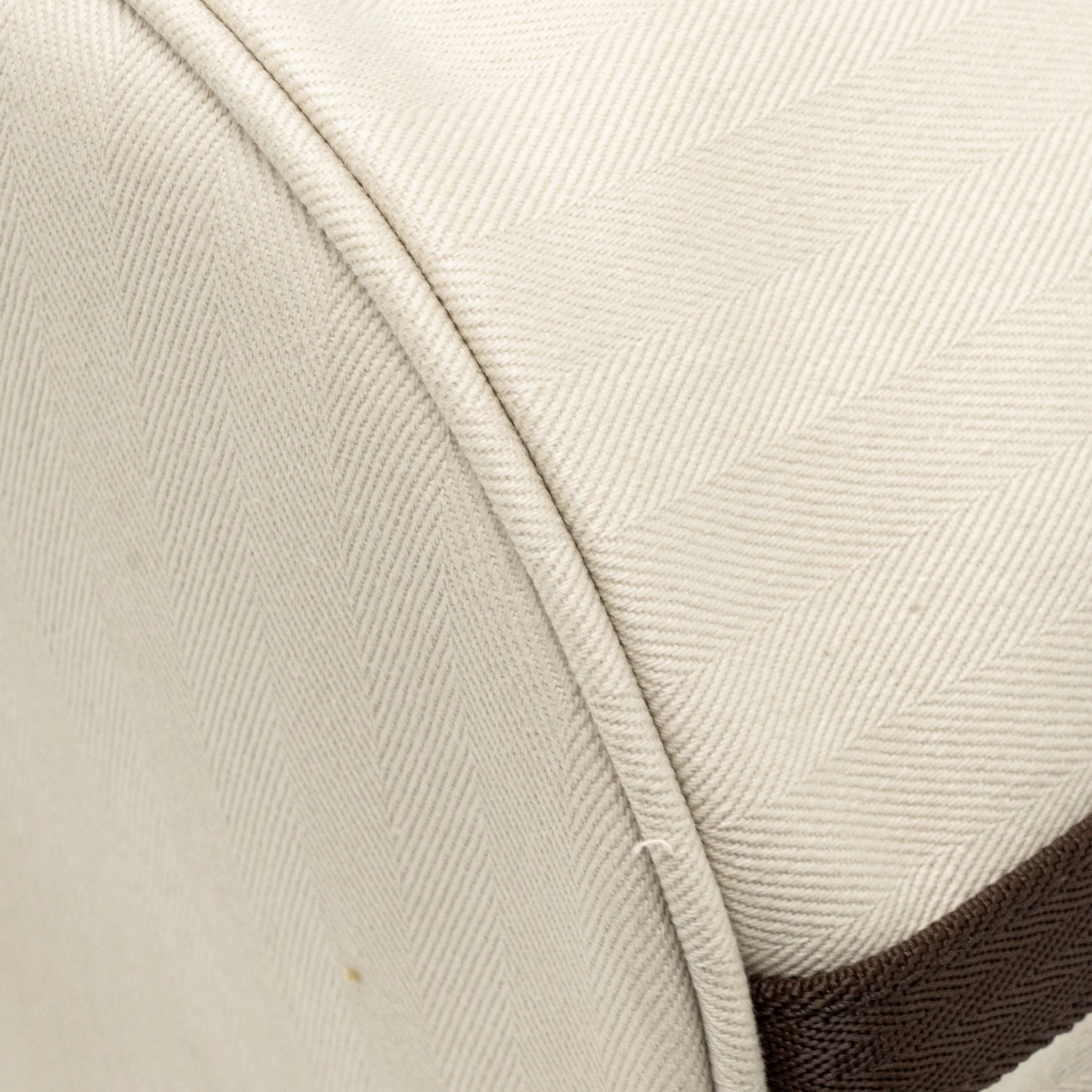 Hermes Sac De Pansage Toile Grooming Bucket Bag Canvas Craie/Gold SHW Stamp Square P - Image 12