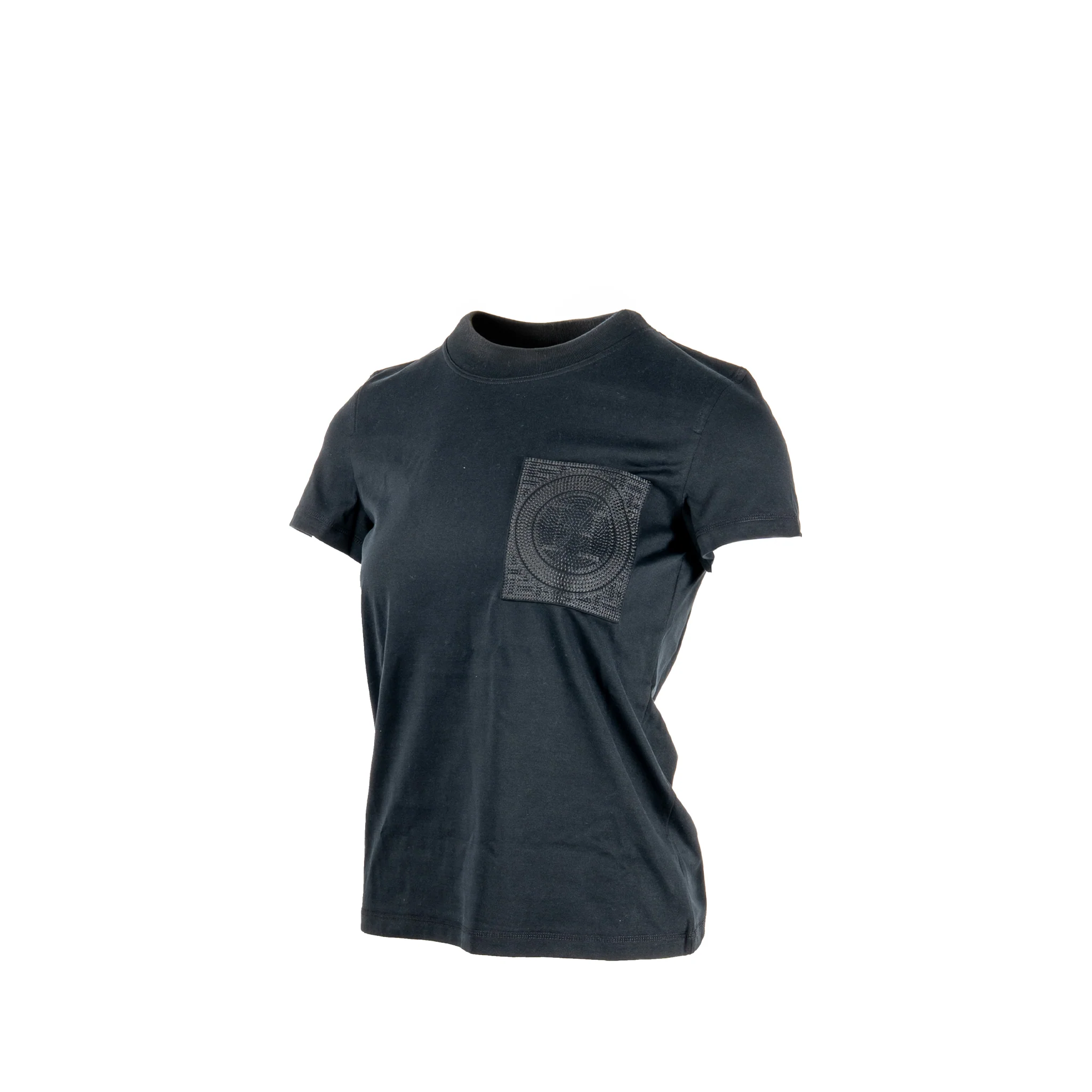 Hermes Size 32 Embroidered Pocket T-Shirt Cotton Black - Image 3